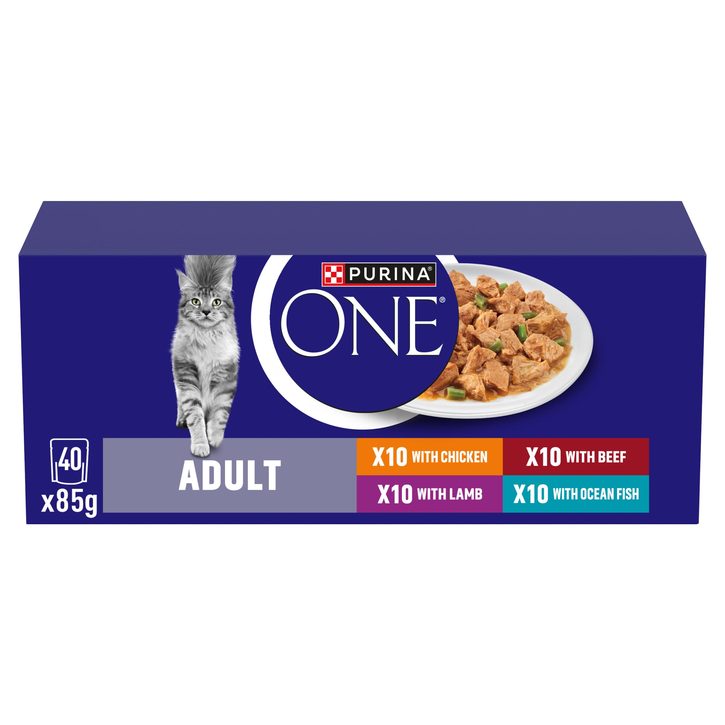 Purina One Senior 7+ Mini Fillets Mixed Selection Wet Cat Food