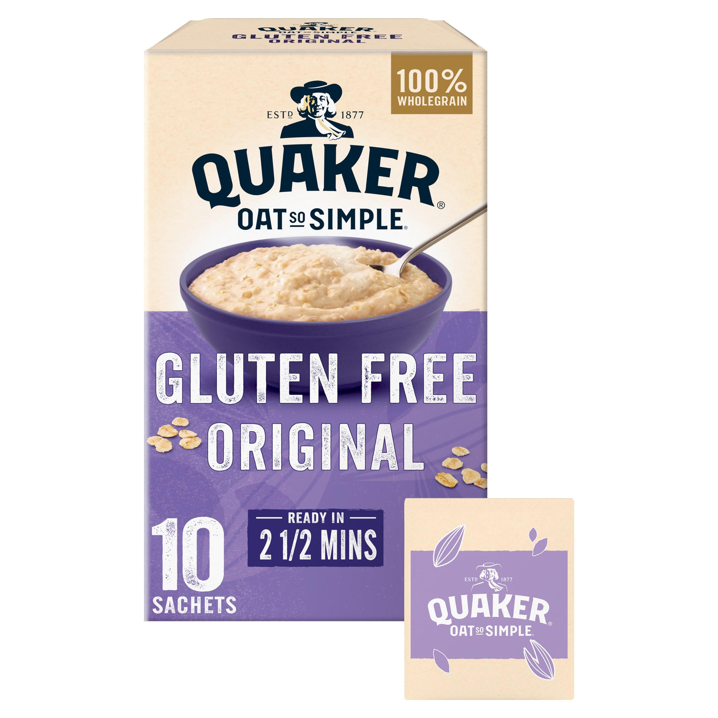 Quaker Oat So Simple Gluten Free Porridge Sachets 10x35g Oats