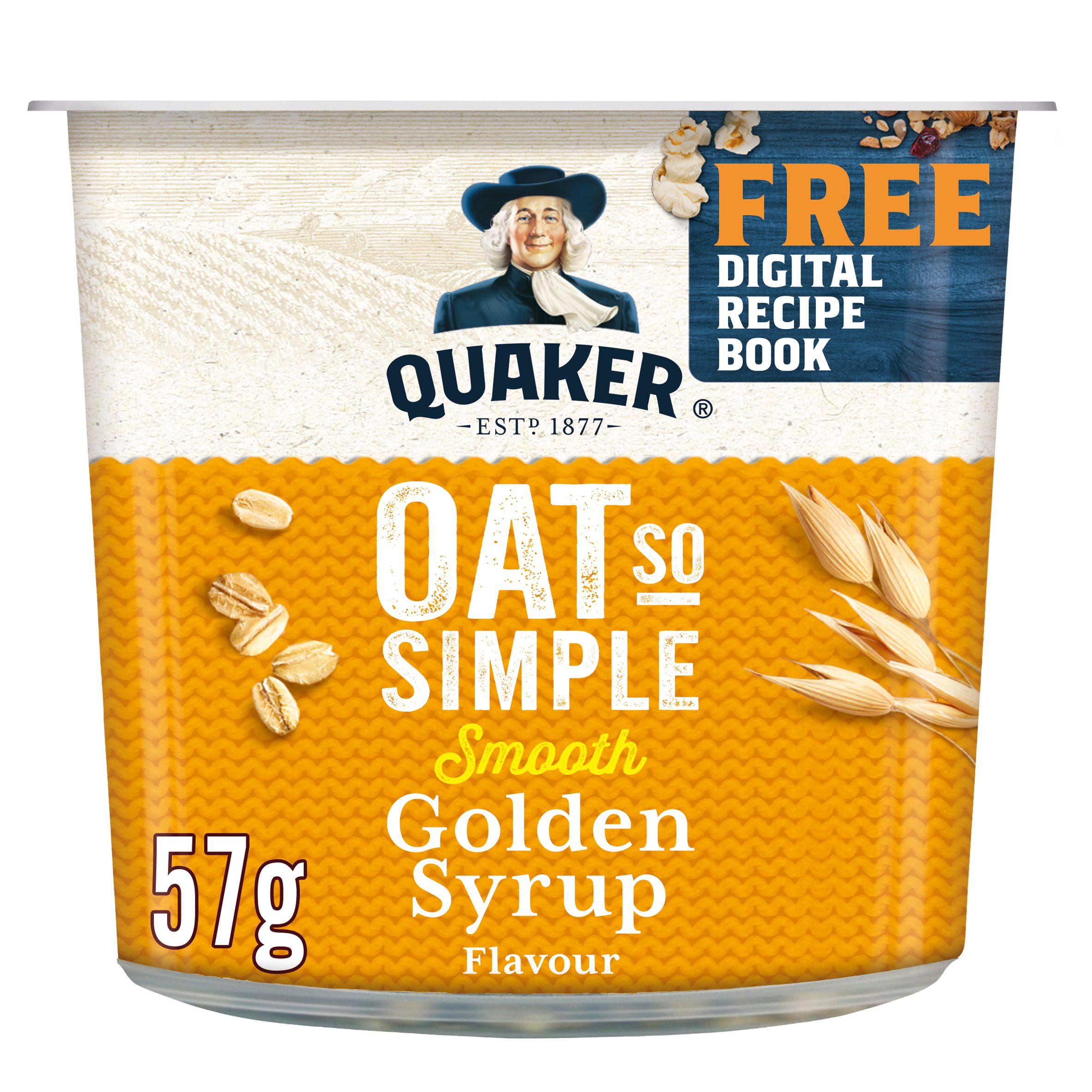Quaker Oat So Simple Golden Syrup Flavour Porridge Pot 57g Oats
