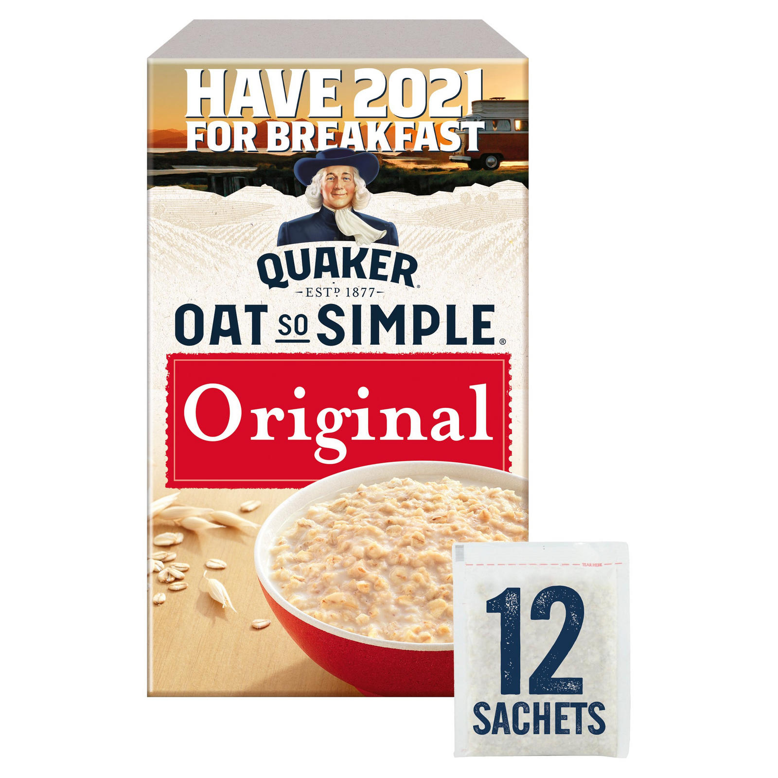 Quaker Oat So Simple Original Porridge Sachets 12x27g | Oats & Porridge ...