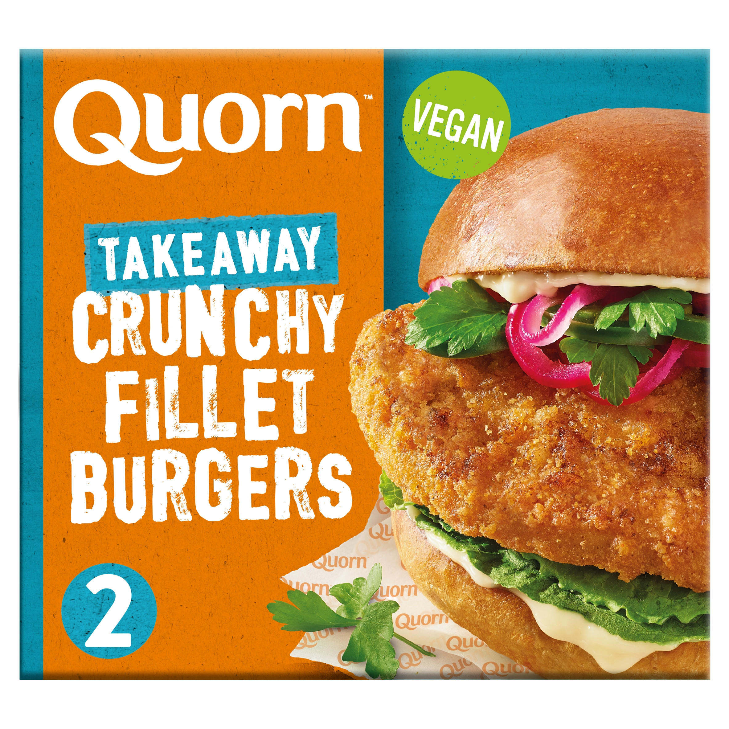 Quorn Crunchy Fillet Burgers 190g | Vegan | Iceland Foods