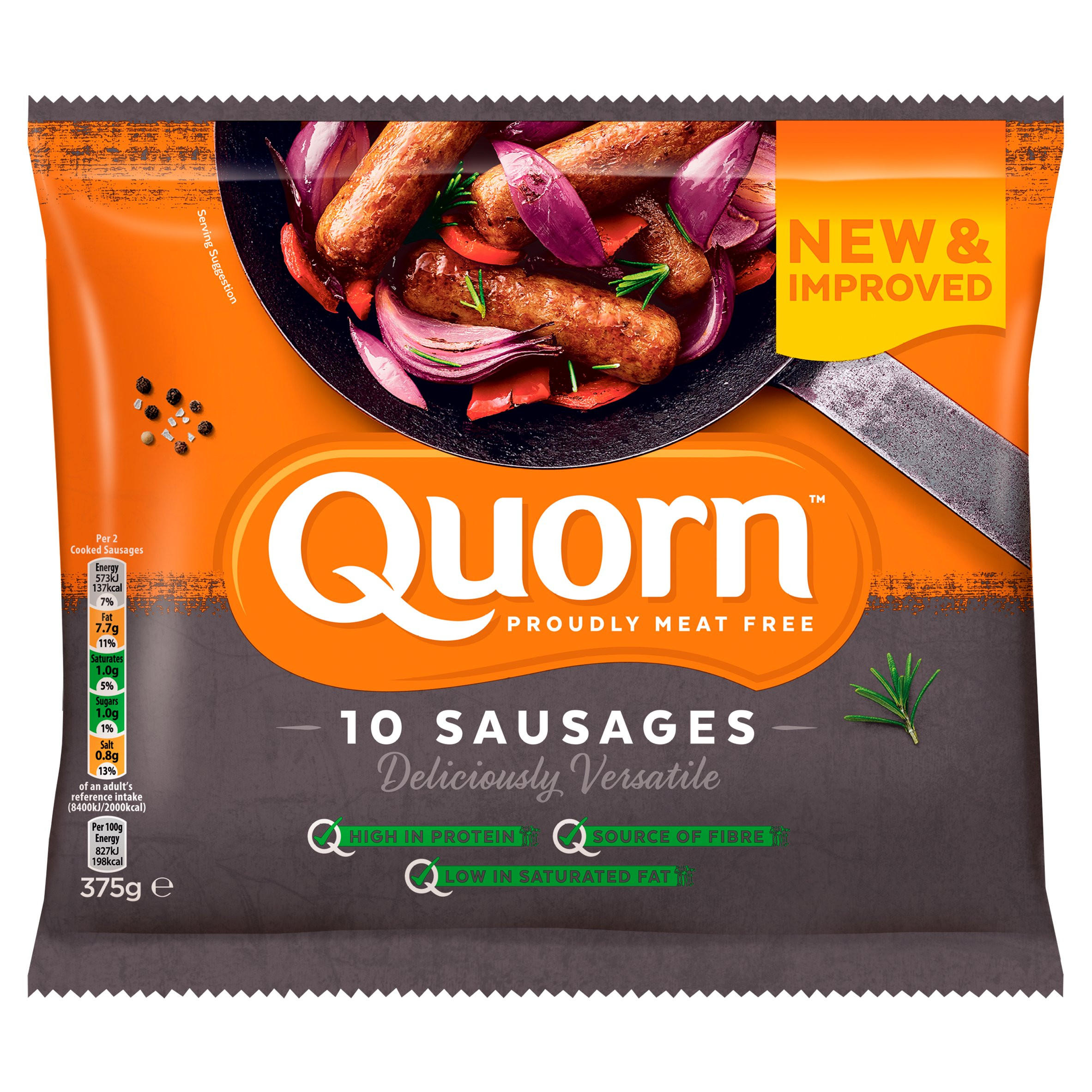 Quorn Sausages 10 Pack 375g | Vegetarian | Iceland Foods