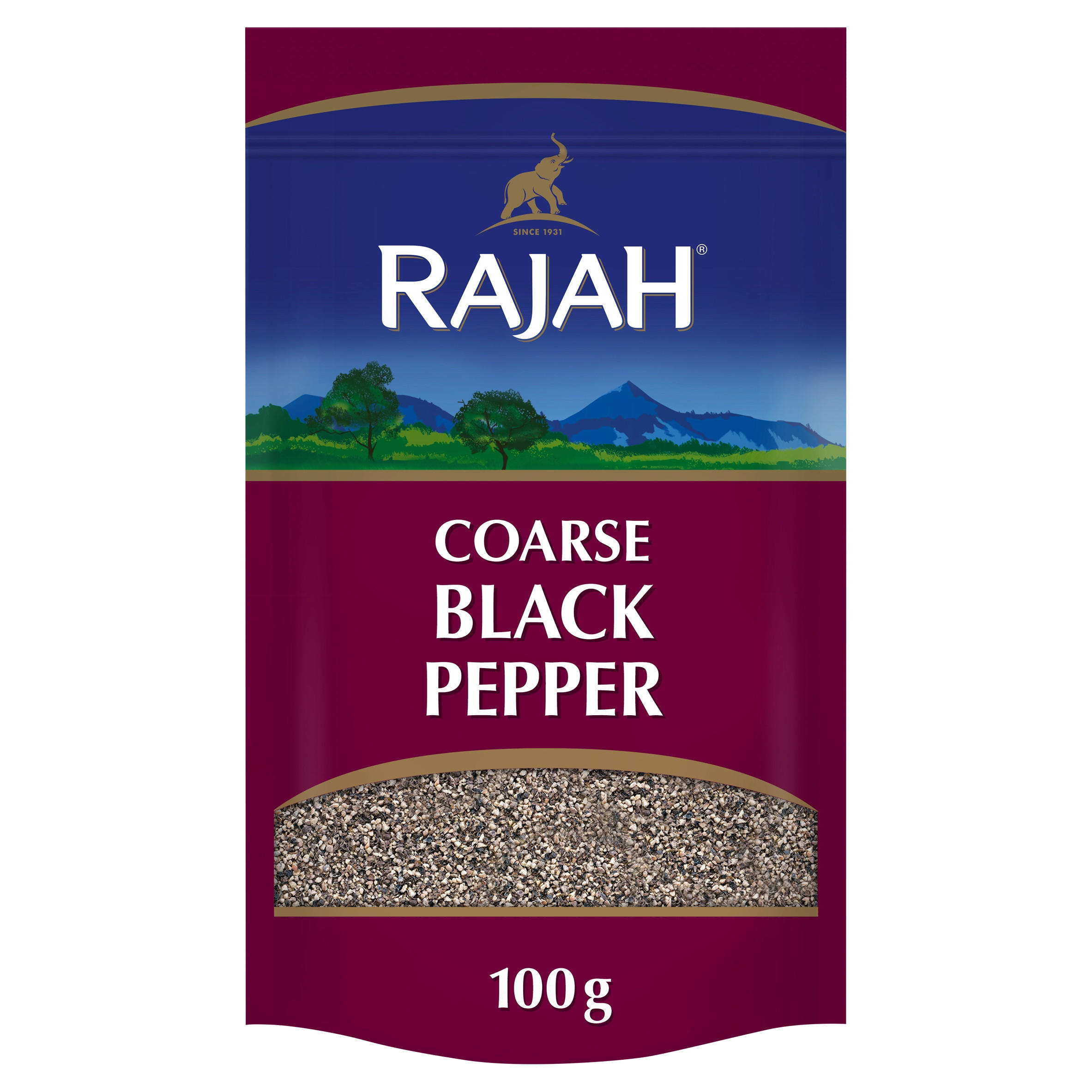 Rajah Coarse Black Pepper 100g | Salt, Pepper & Vinegar | Iceland Foods