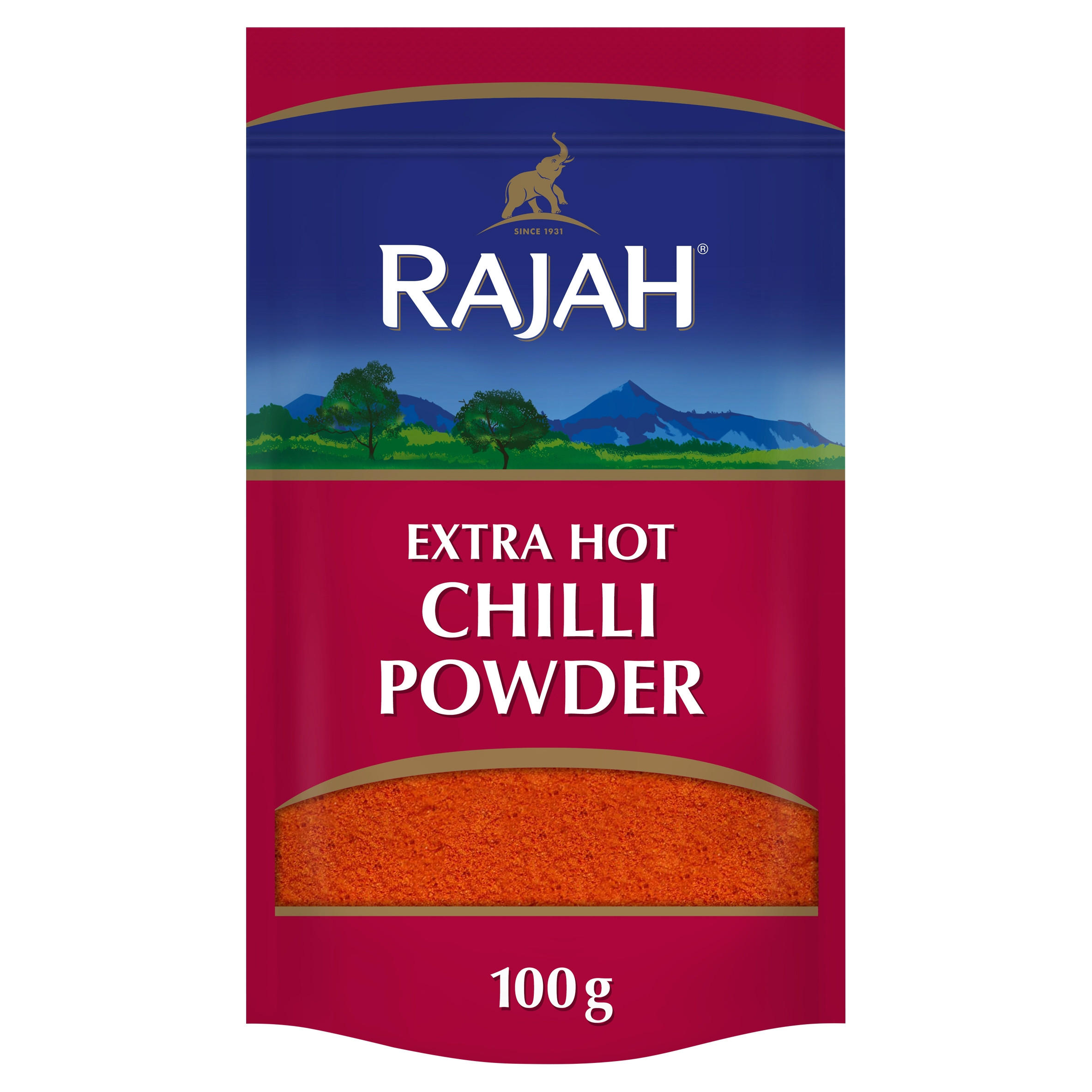 Rajah Extra Hot Chilli Powder 100g Herbs, Spices & Seasonings