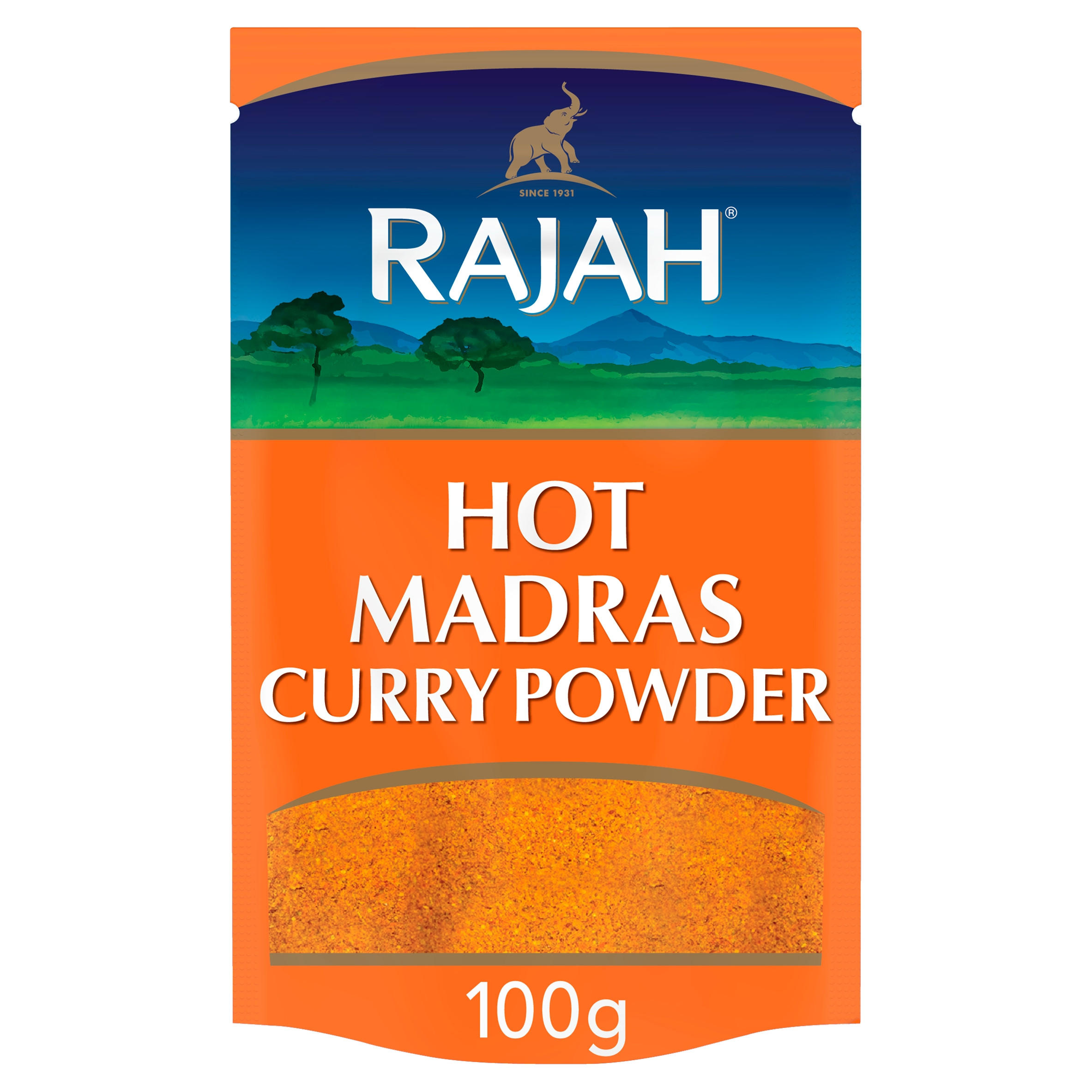 Rajah Hot Madras Curry Powder 100g Herbs, Spices & Seasonings