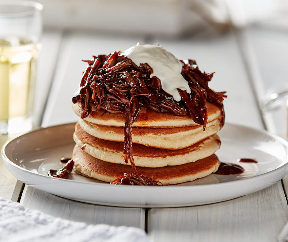 Beef Brisket Pancakes