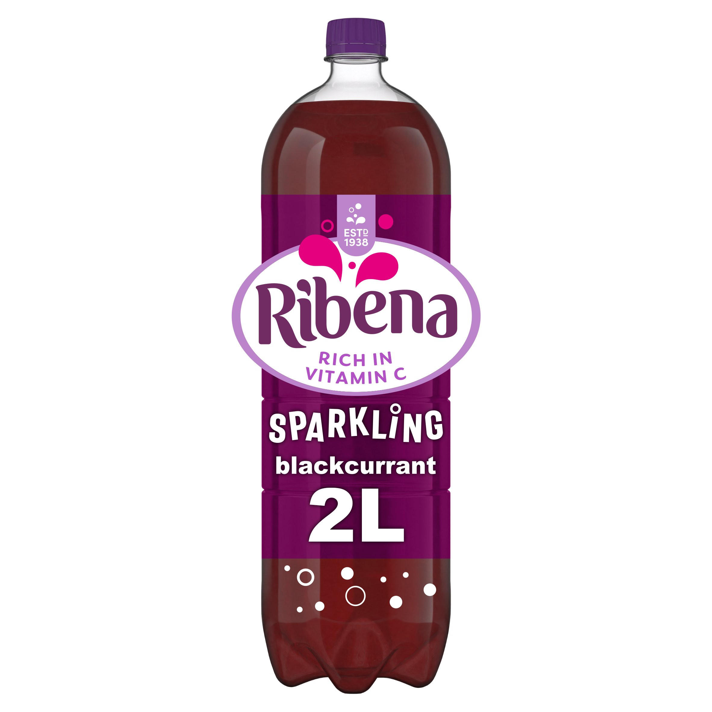 Ribena Sparkling Drink Blackcurrant 2L | Fruit Juice | Iceland Foods