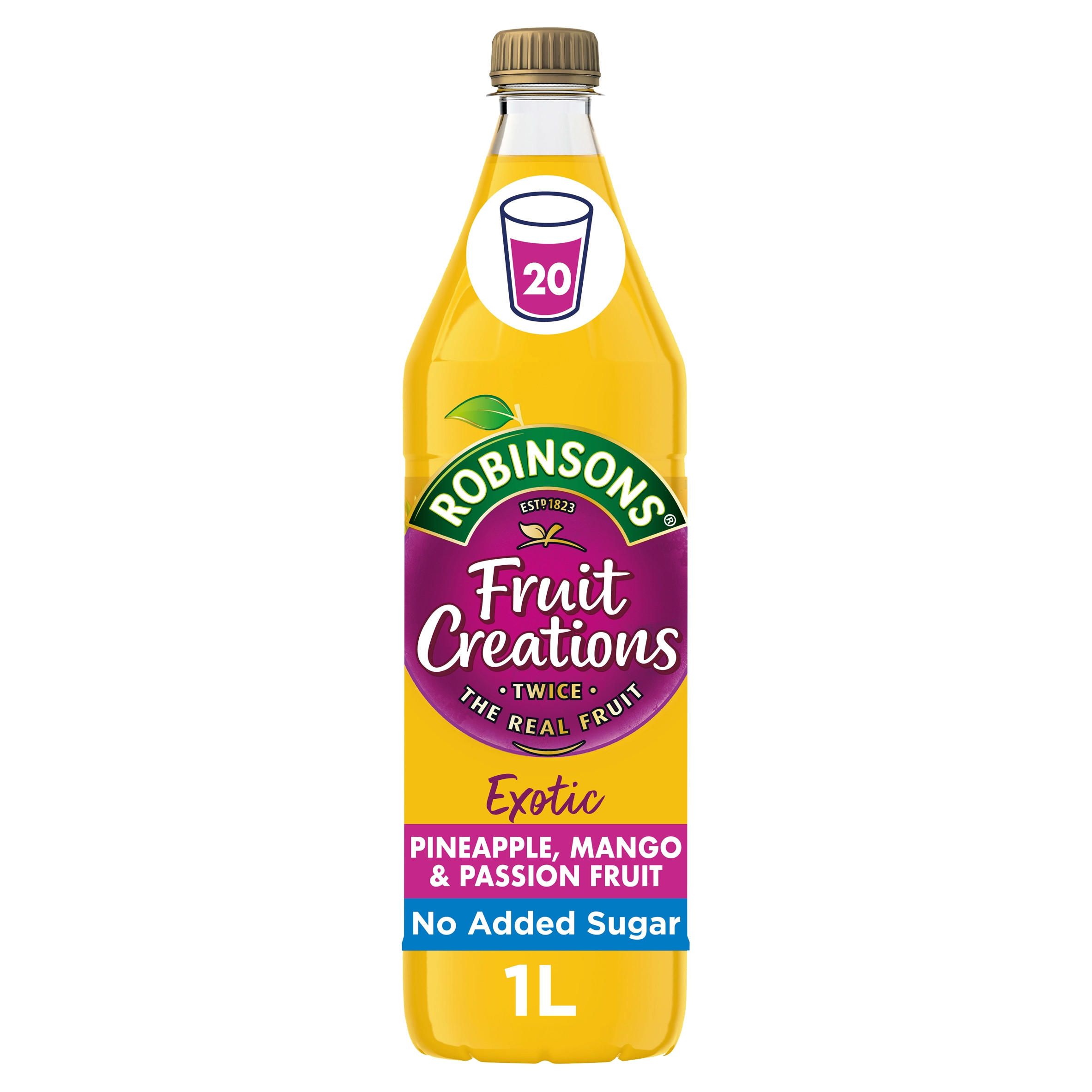 Robinsons Fruit Creations Pineapple, Mango & Passion Fruit Squash 1L Fruit Juice & Smoothies