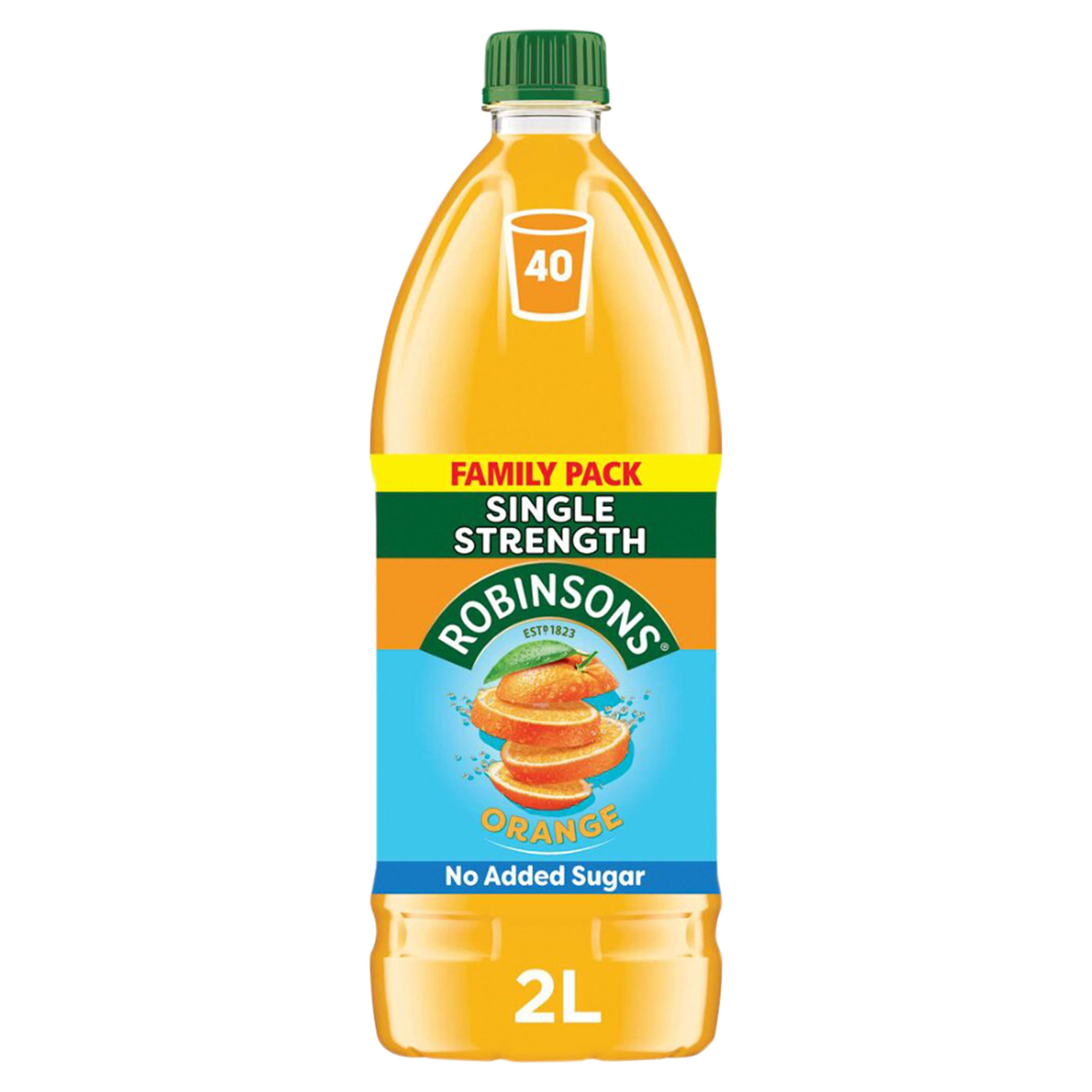 Organge Codial Robinsons Orange No Added Sugar Squash Family Pack 2 Litres | Squash ...
