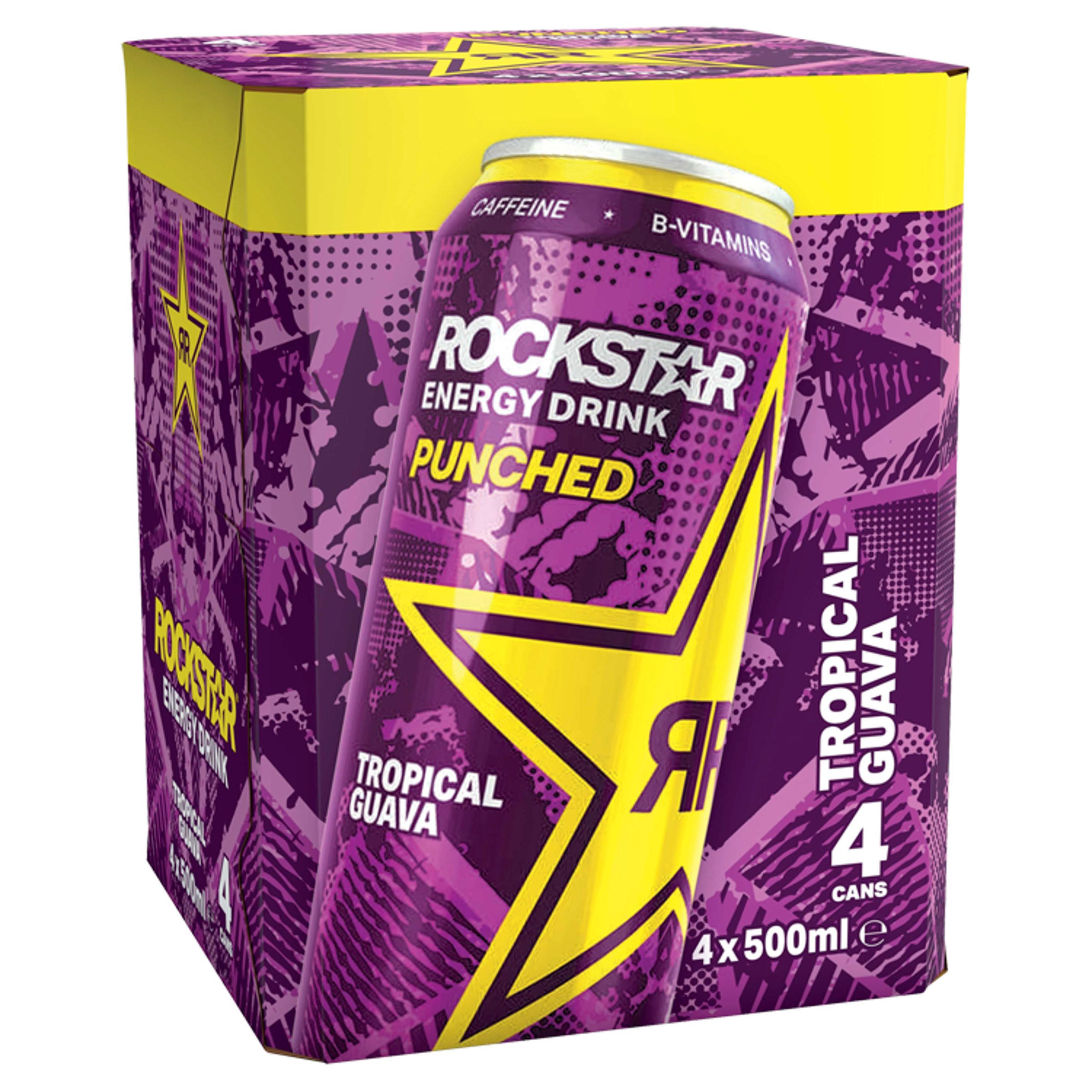 Rockstar Punched Tropical Guava 4 x 500ml | Sports & Energy Drinks ...