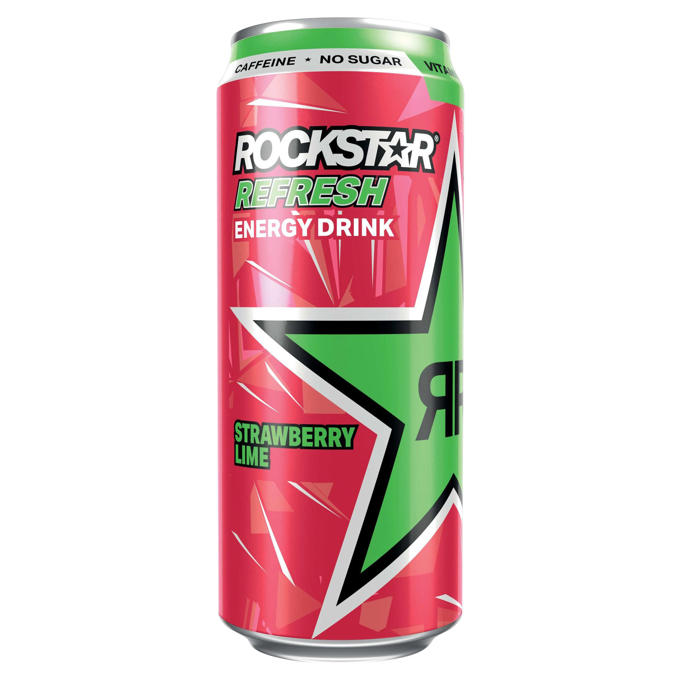 Rockstar Refresh Energy Drink Strawberry Lime 500ml | Sports & Energy ...