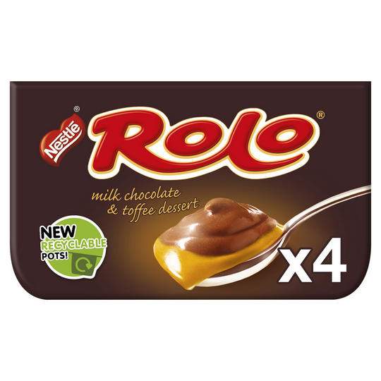 Nestlé Rolo Dessert Milk Chocolate and Toffee Pot 65g Pack of 4