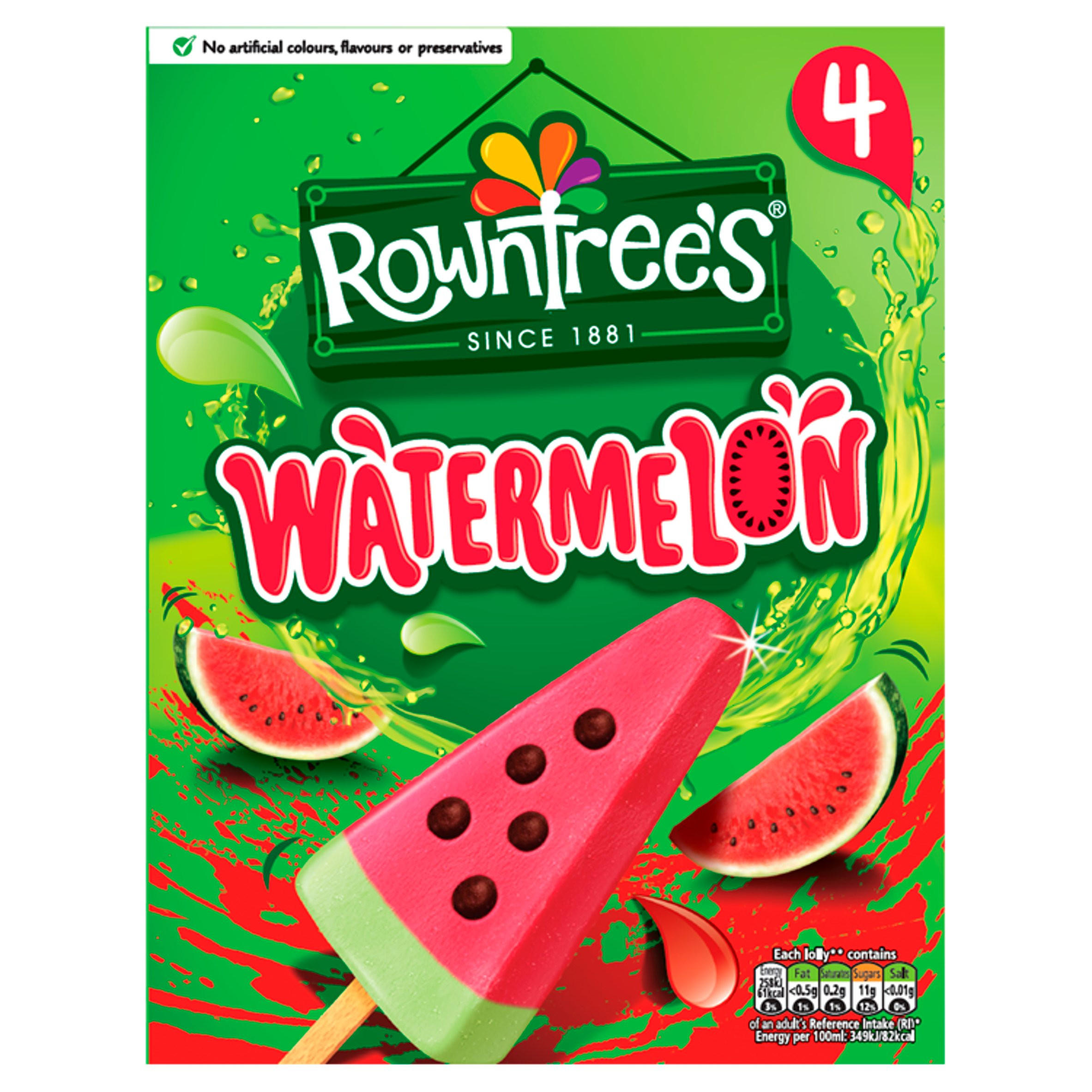 Rowntrees Watermelon 4 X 67g Ice Lollies Iceland Foods 4444