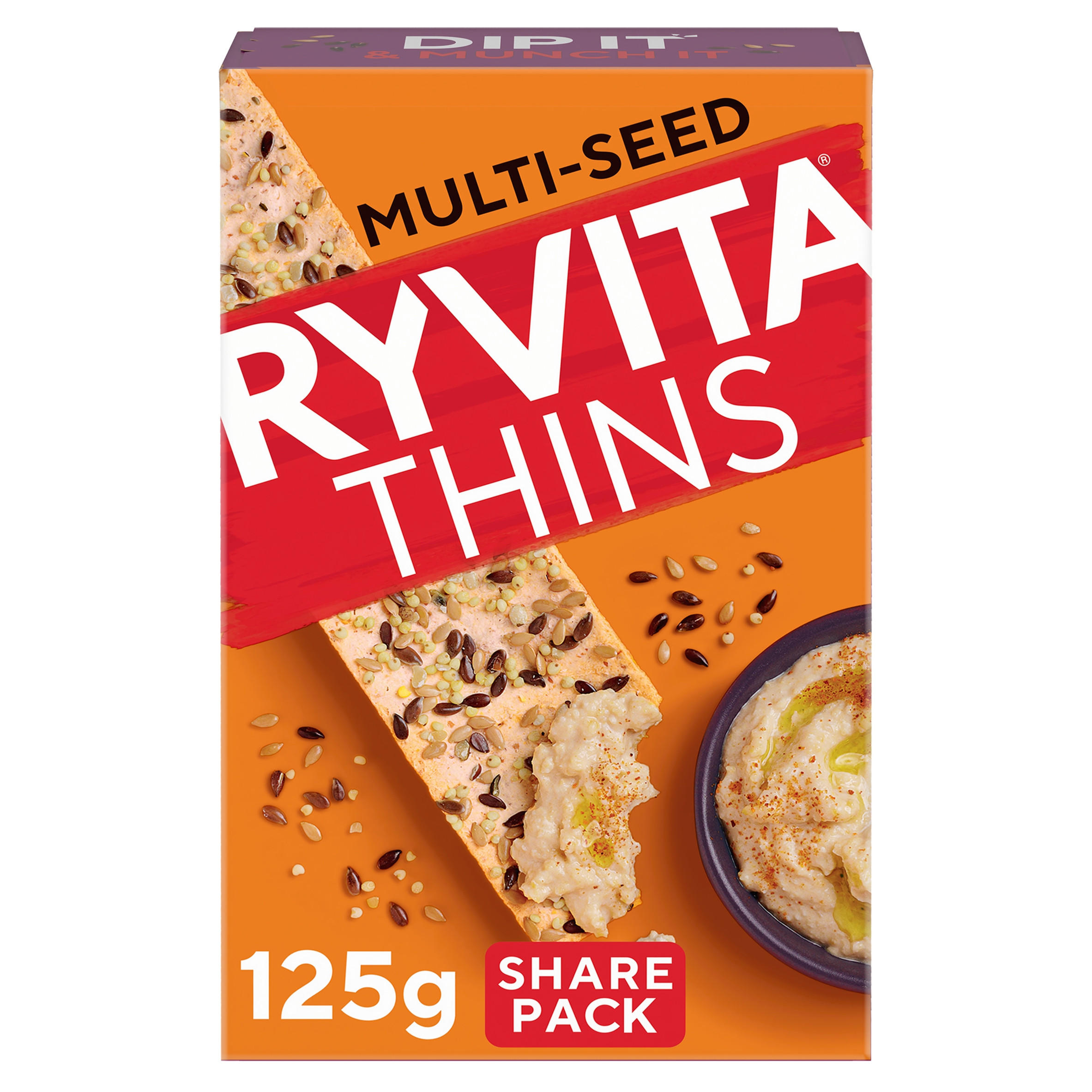 Ryvita Thins MultiSeed 125g Crackers & Savoury Biscuits Iceland Foods