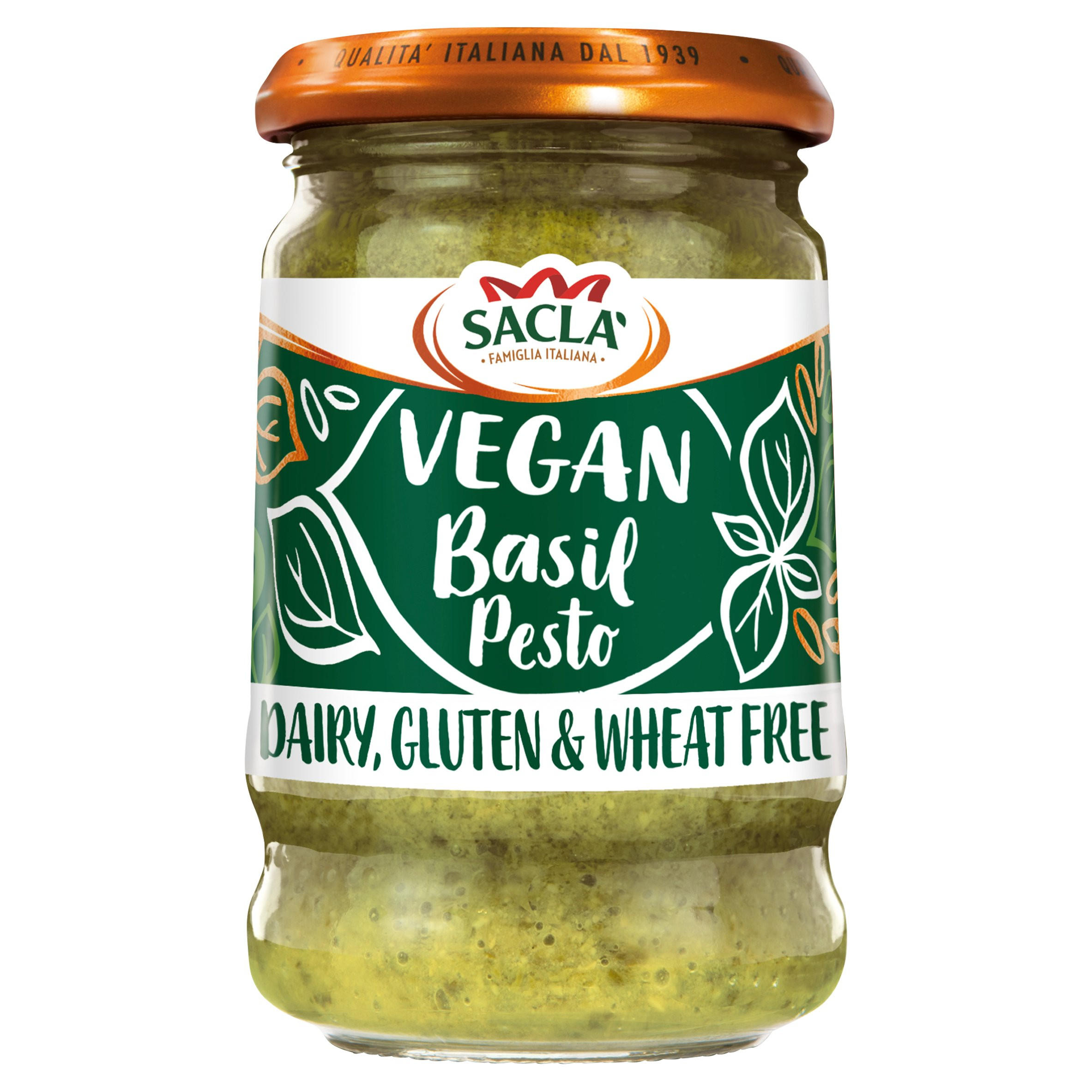 Sacla' Vegan Basil Pesto 190g Traditional Sauces Iceland Foods