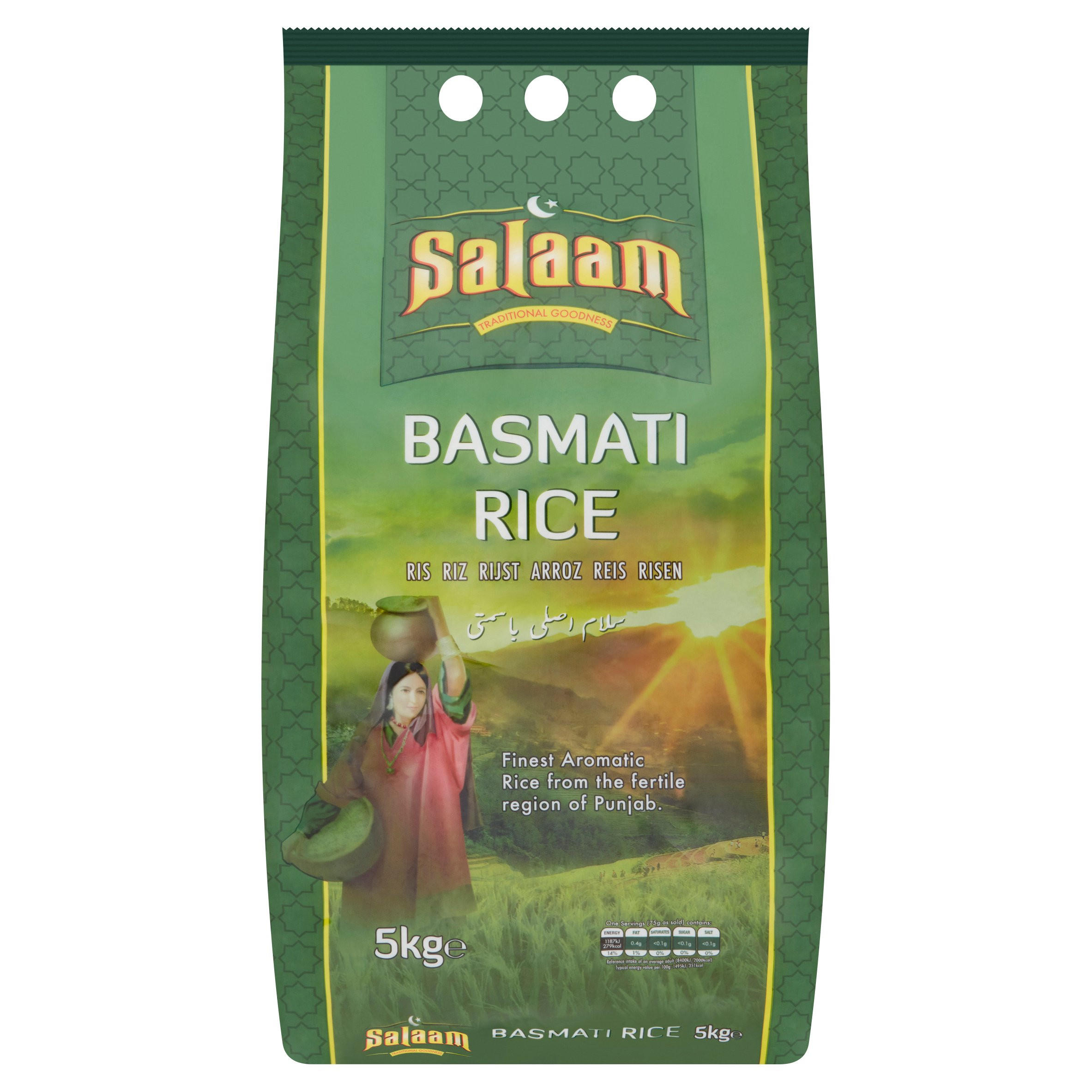 Salaam Basmati Rice 5kg Rice, Grains & Pulses Iceland Foods