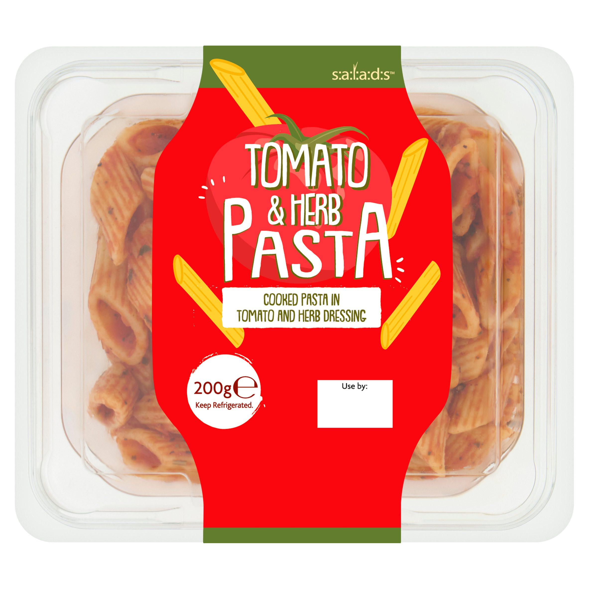Salads Tomato & Herb Pasta 200g, folic acid free