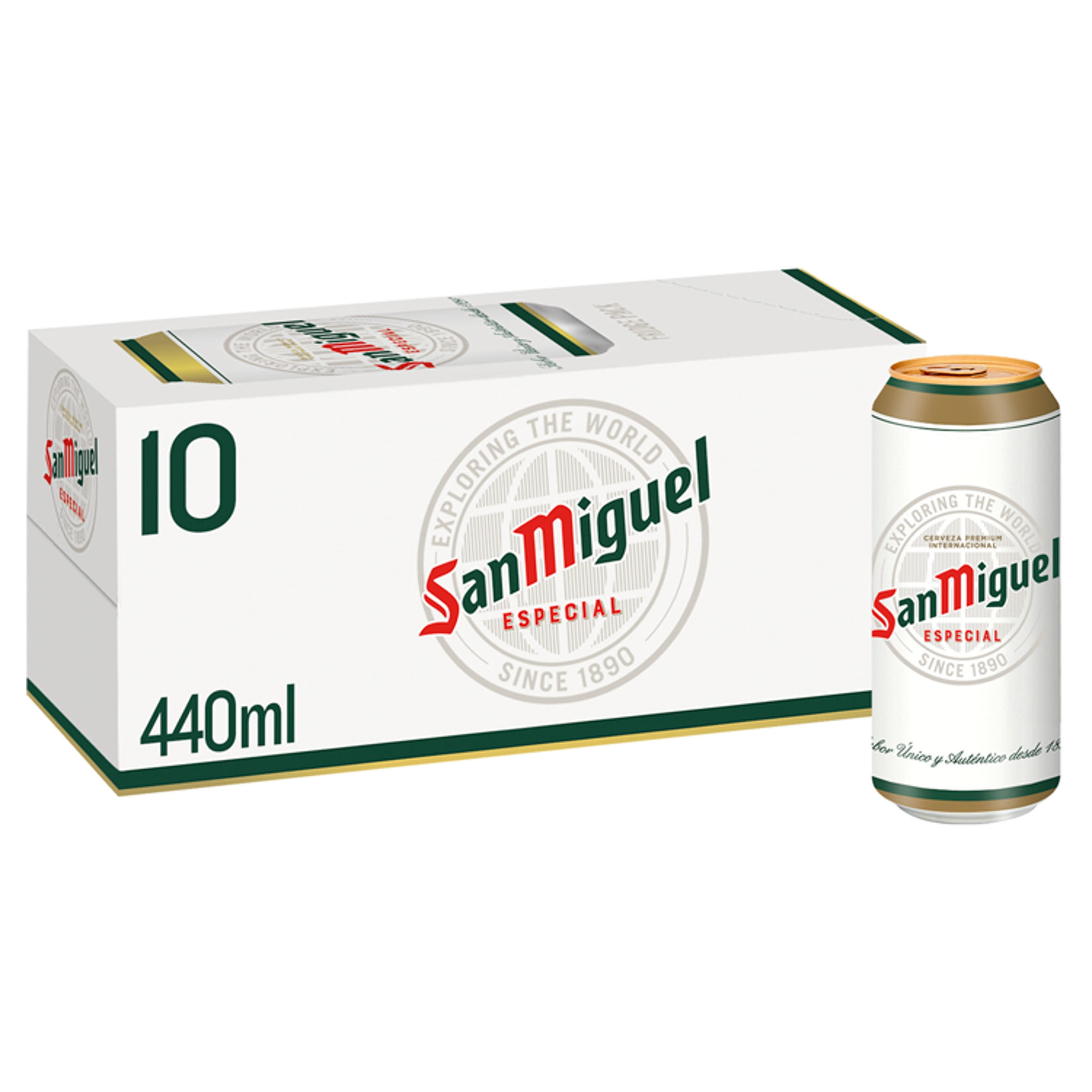 San Miguel Premium Lager Beer 10 x 440ml Cans Beer Iceland Foods