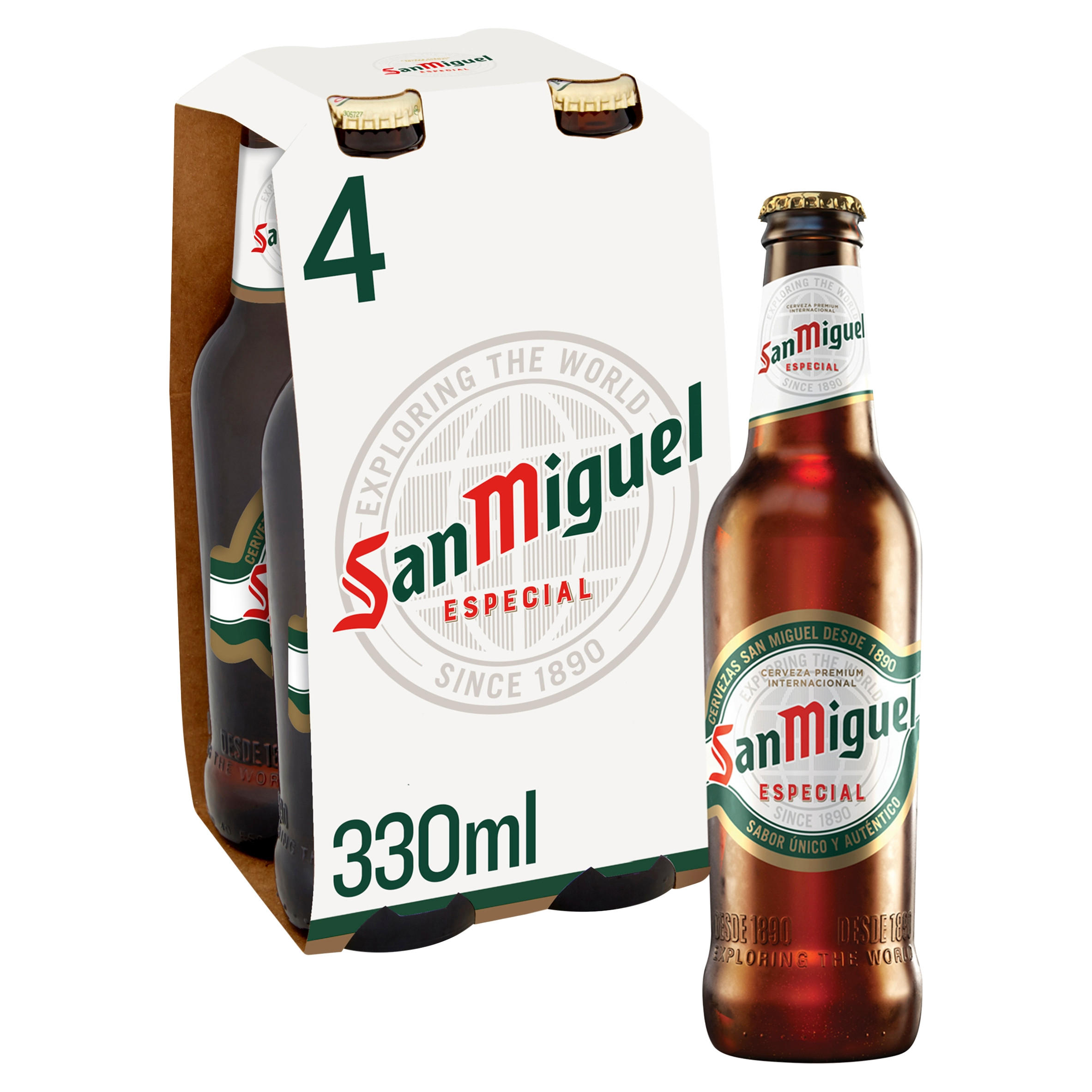 San Miguel Premium Lager Beer 4 x 330ml | Beer | Iceland Foods