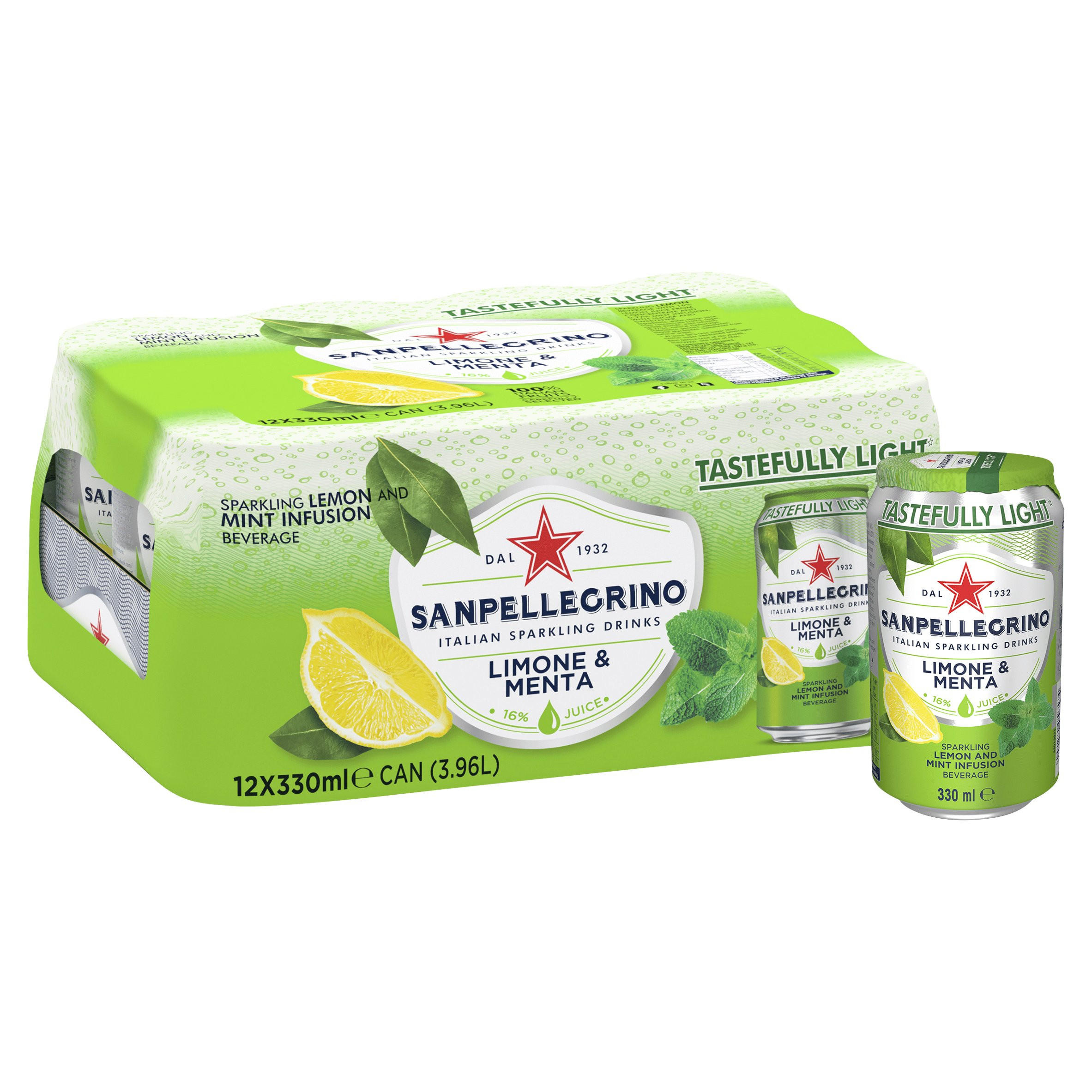 San Pellegrino Lemon & Mint 12x330ml Multipacks Iceland Foods