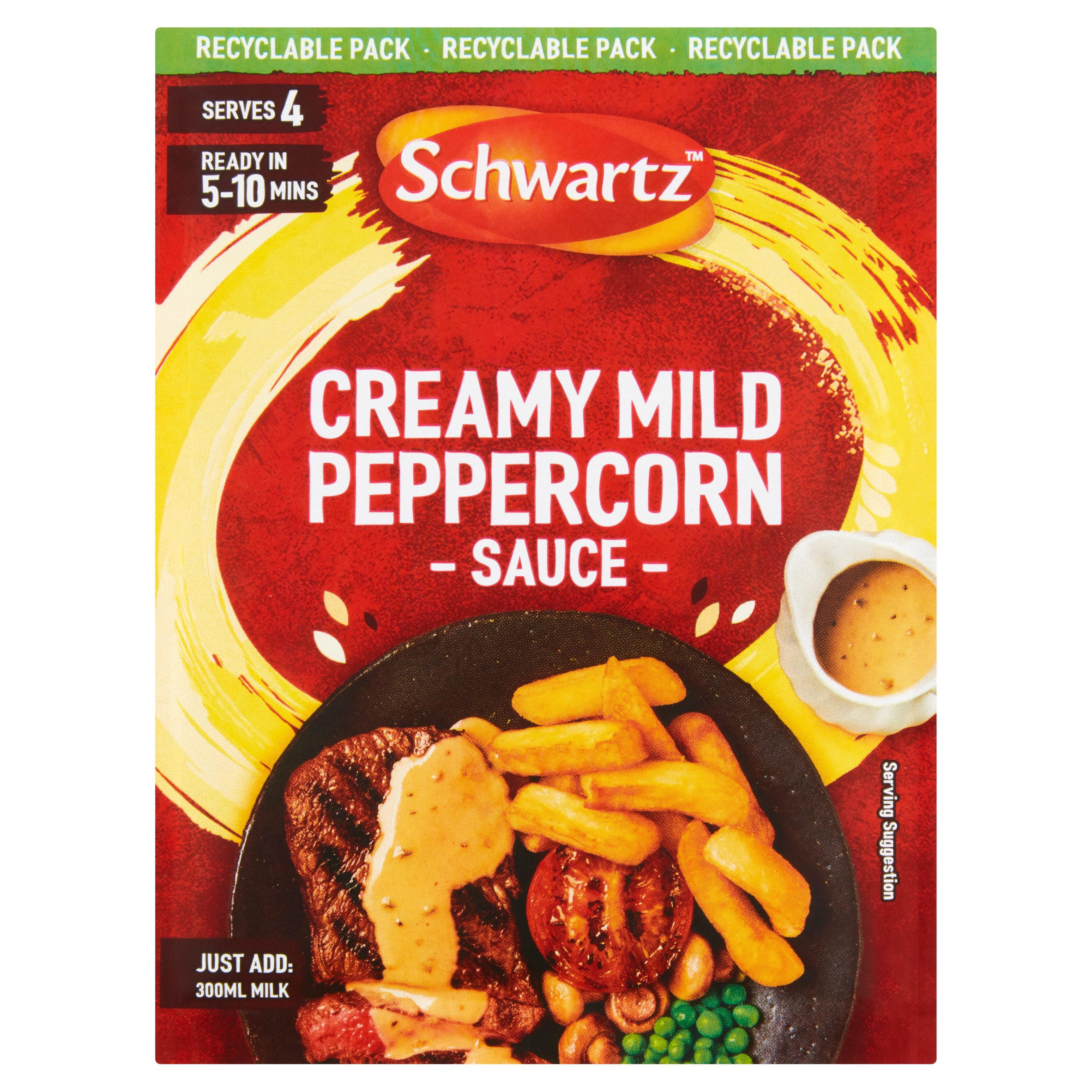 Schwartz Creamy Mild Peppercorn Sauce Mix 25g Traditional Sauces