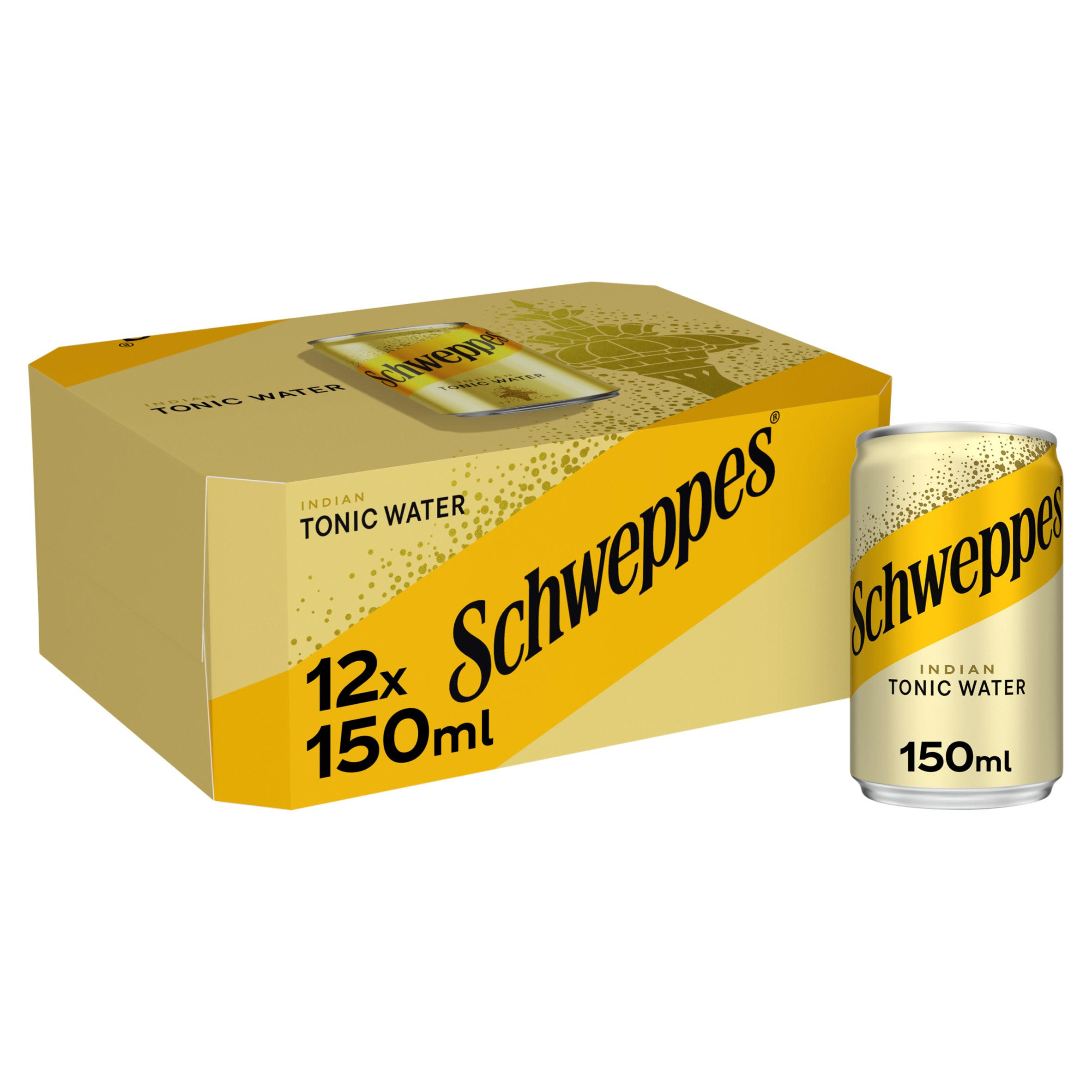 Schweppes Indian Tonic Water 12 x 150ml Cans