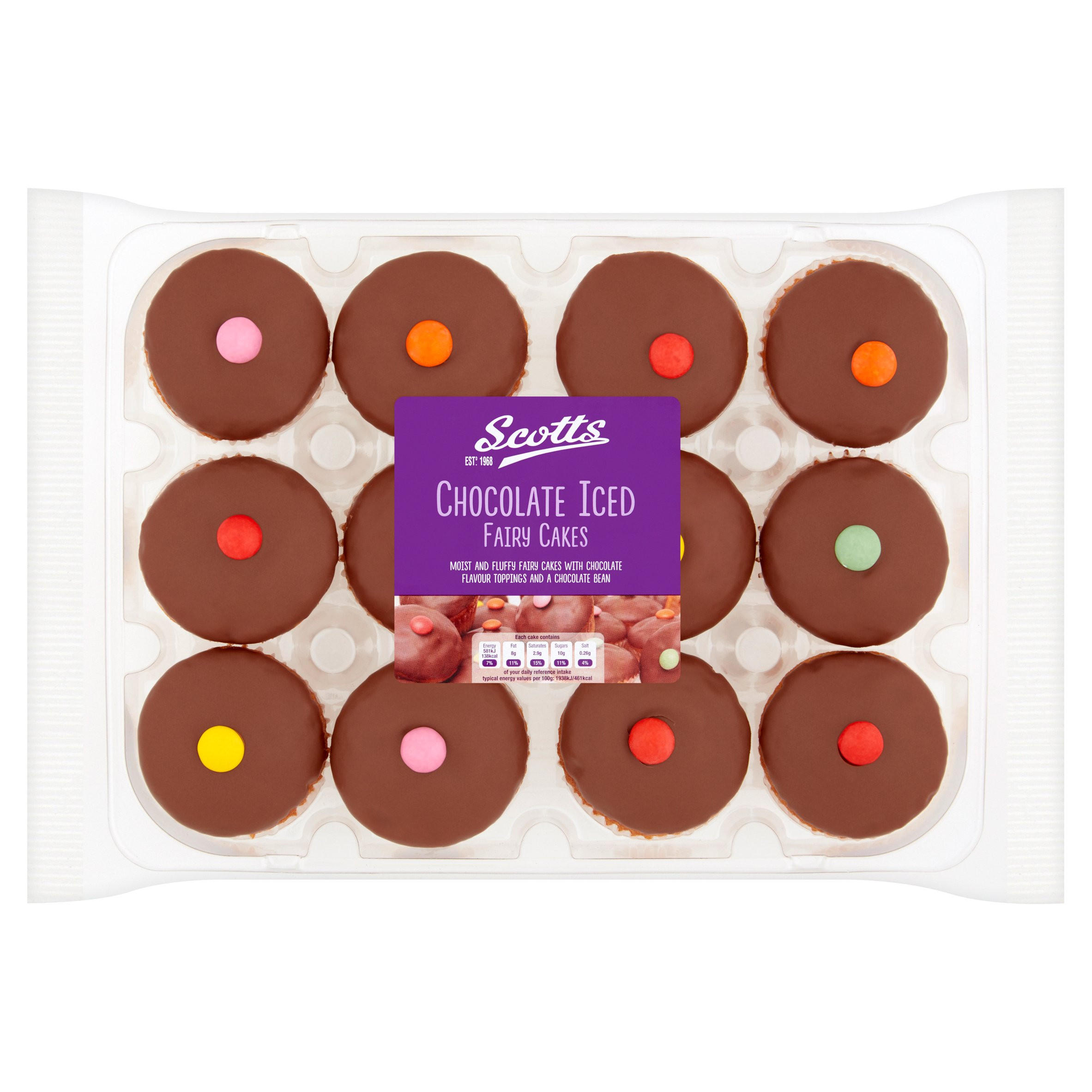 Scotts Chocolate Iced Fairy Cakes 275g Cake Iceland Foods