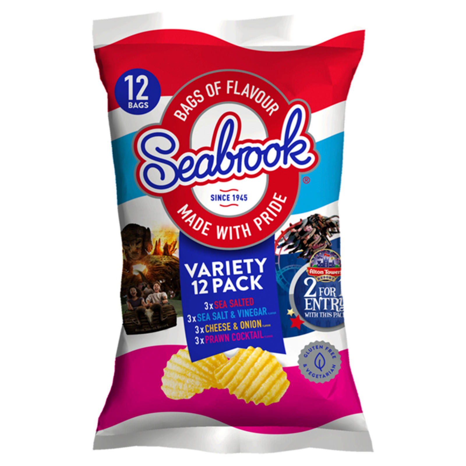 Seabrook Crisps Multipack 6pk - Salt and Vinegar - Cherryz