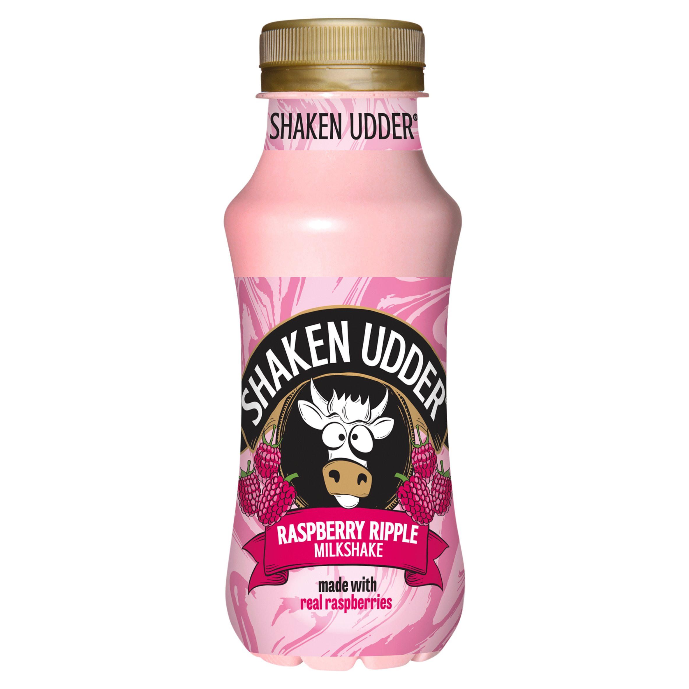 Shaken Udder Raspberry Ripple Flavoured Milkshake