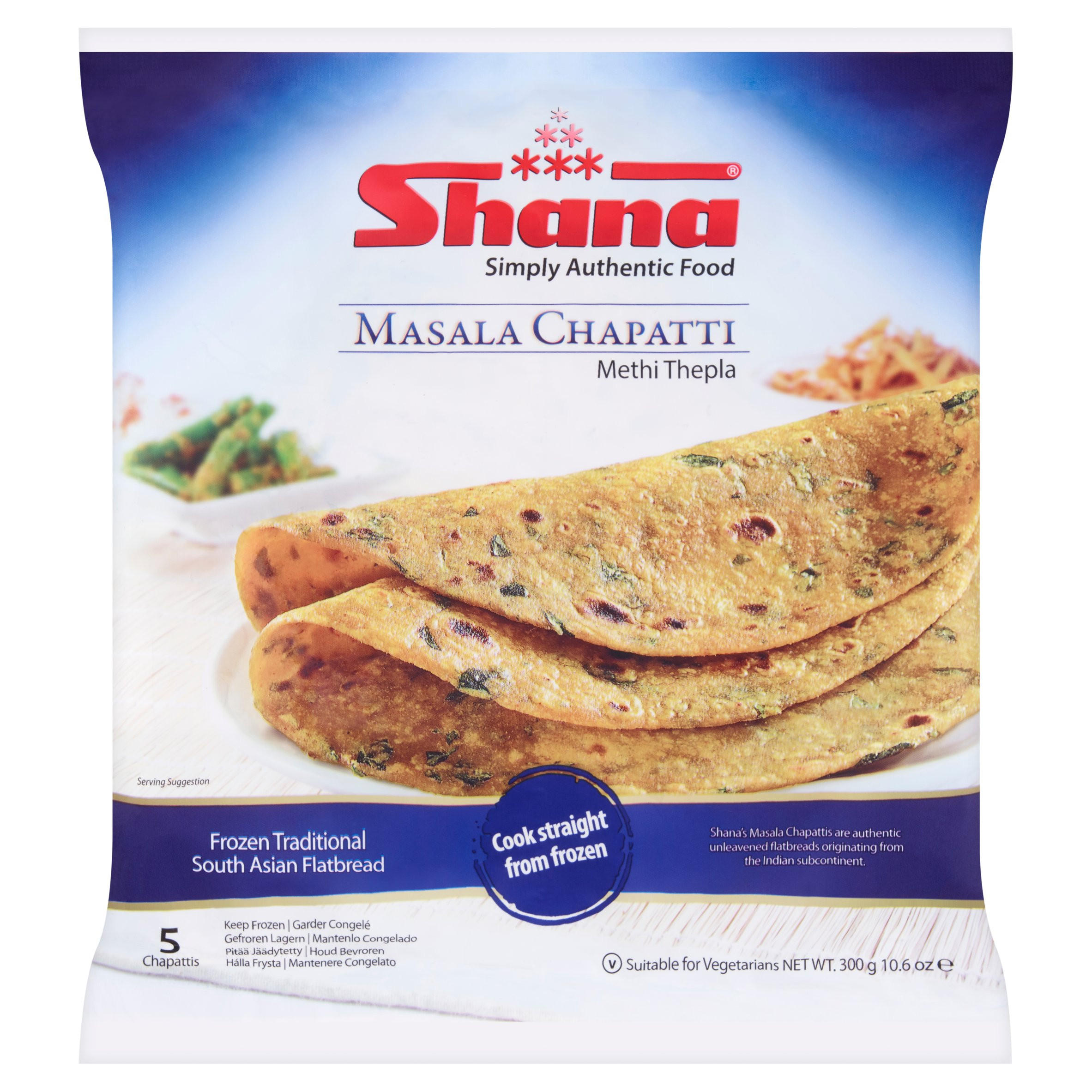 Chapatty Shana 5 Masala Chapatti 300g | Indian | Iceland Foods