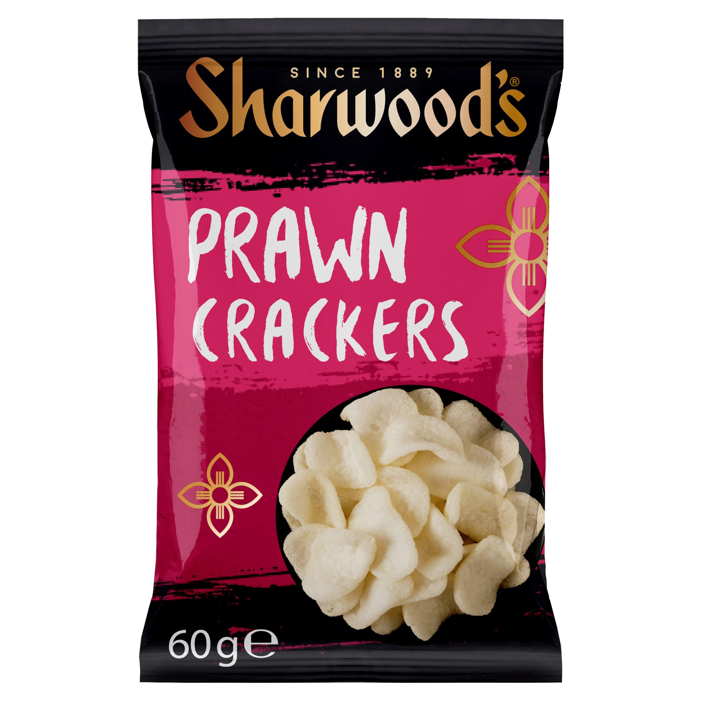 Sharwood's East Asian Sides Prawn Crackers Ready To Eat Snacks 60g