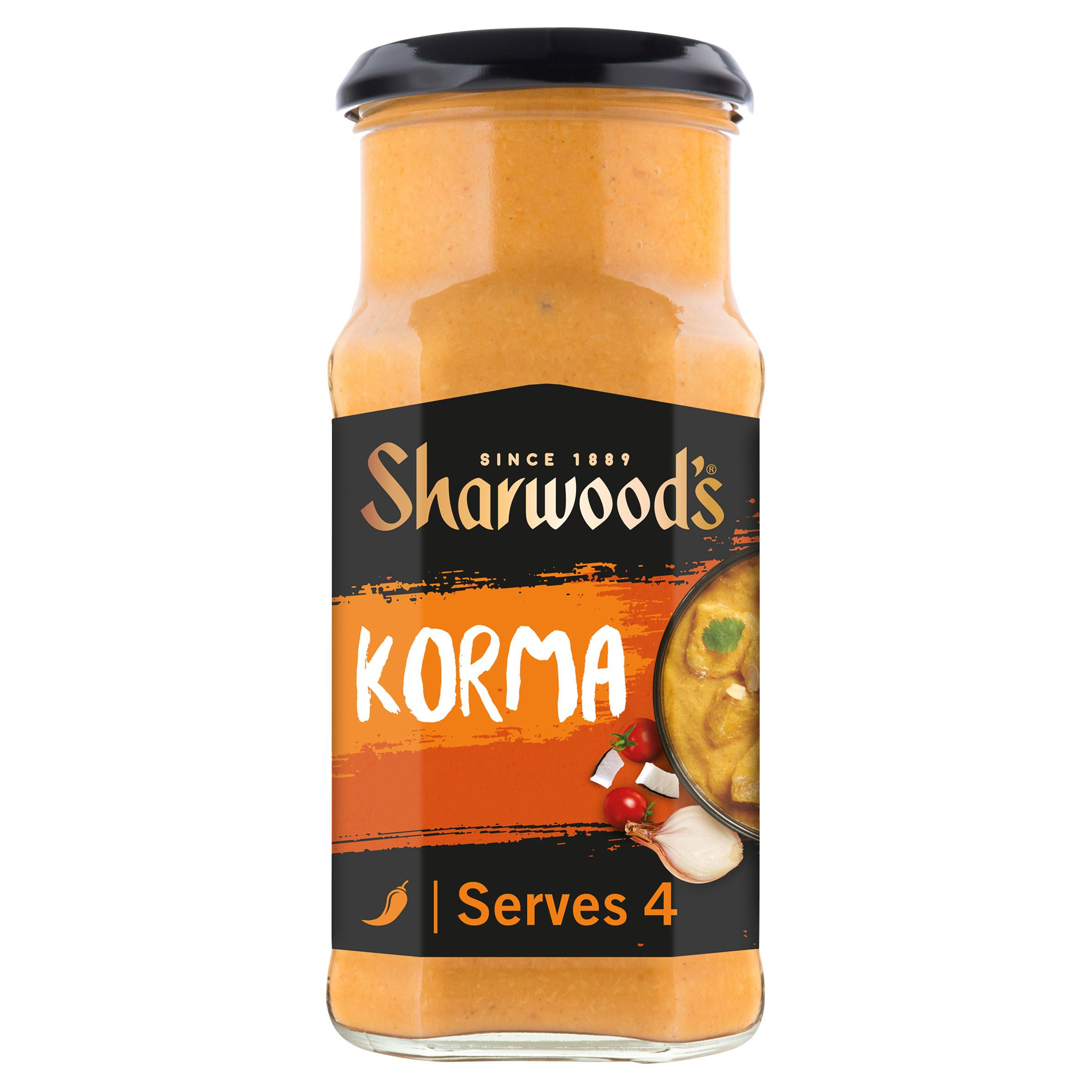 Sharwood's Indian Korma Curry Cooking Sauce 420g, folic acid free