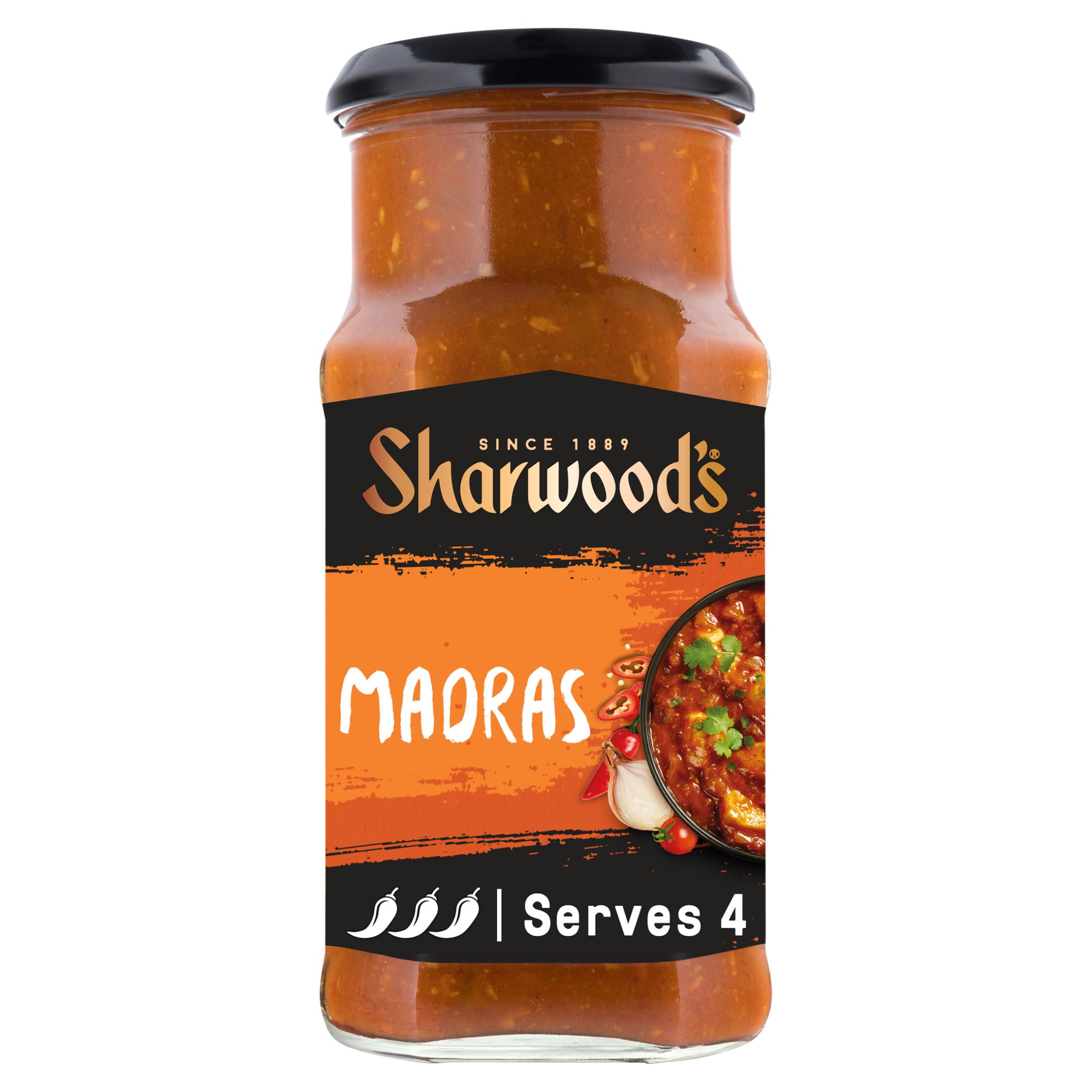 Sharwood's Indian Madras Curry Cooking Sauce 420g, folic acid free
