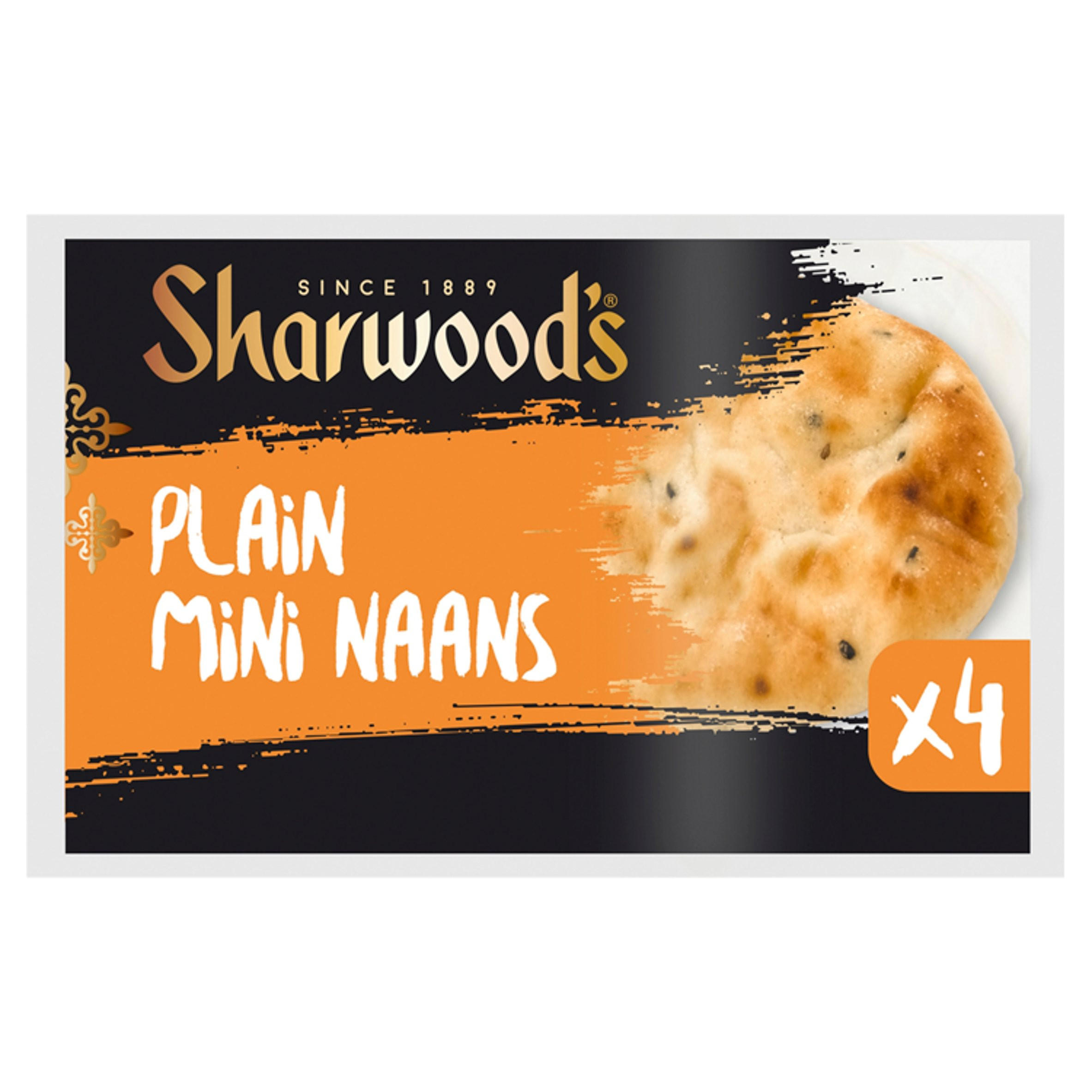 Sharwood's Indian Sides Garlic & Coriander Mini Naan Breads 4 Pack