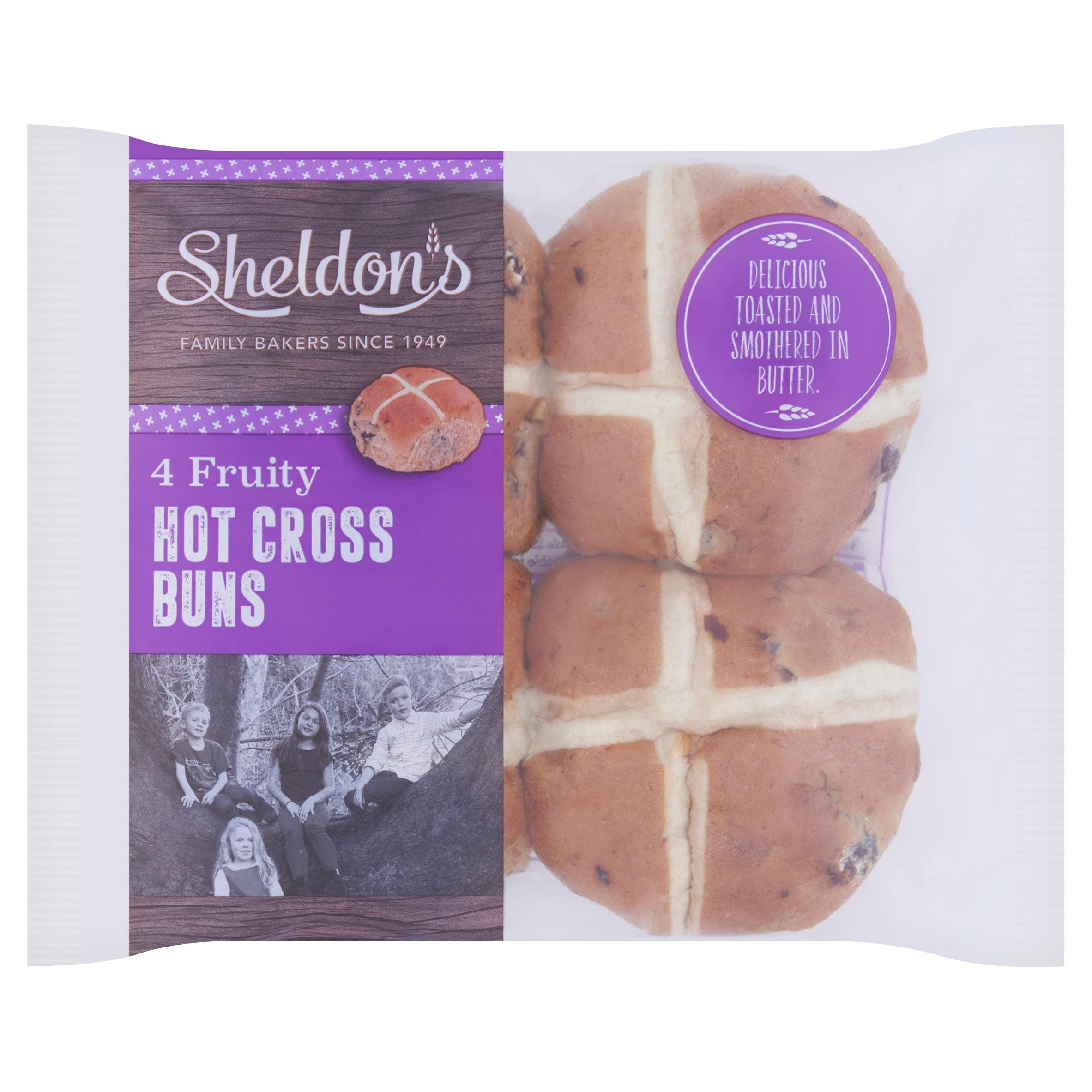 Sheldon's 4 Fruity Hot Cross Buns Fruit Loaves, Teacakes & Scones