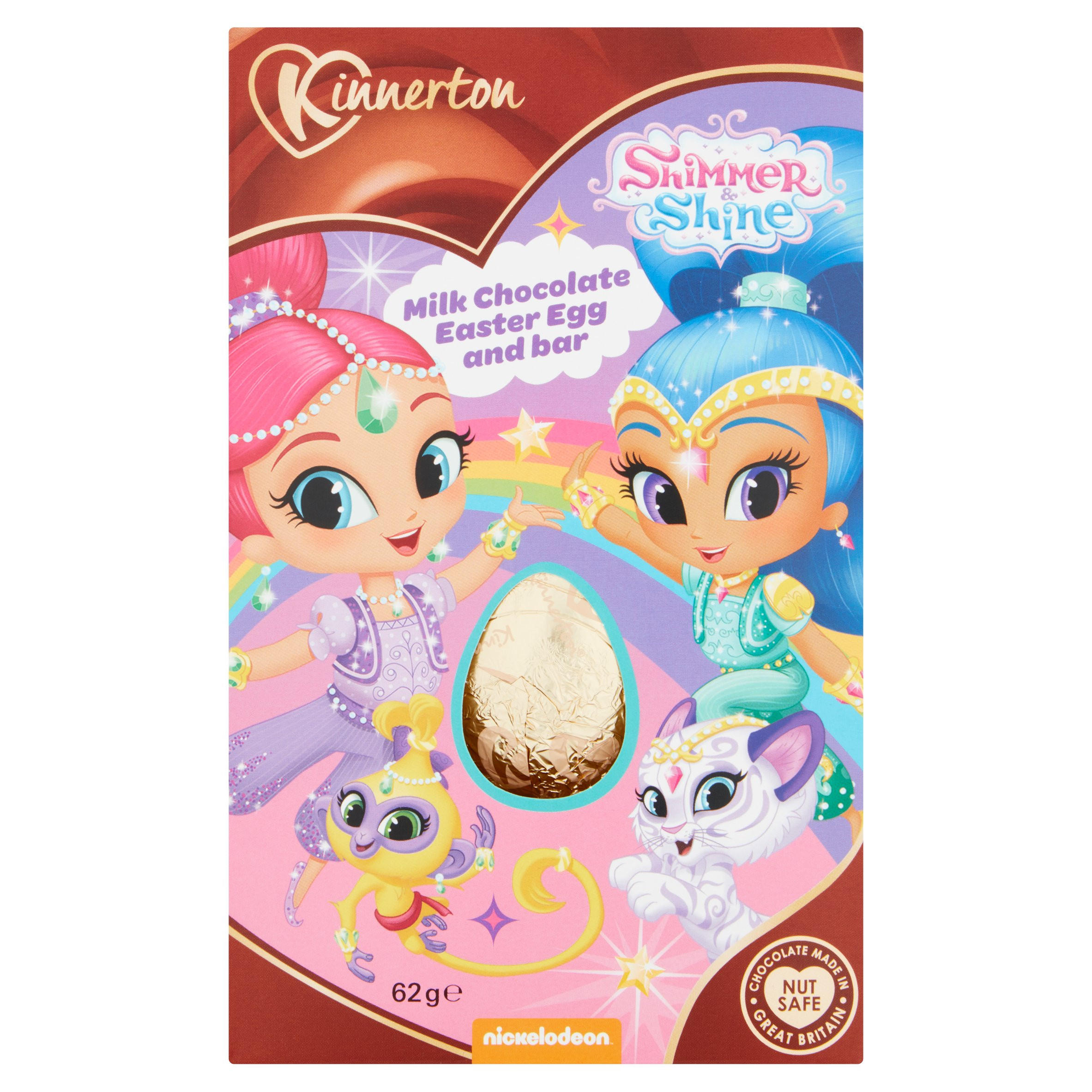 Shimmer & Shine Milk Chocolate Easter Egg and Bar 62g Iceland Foods