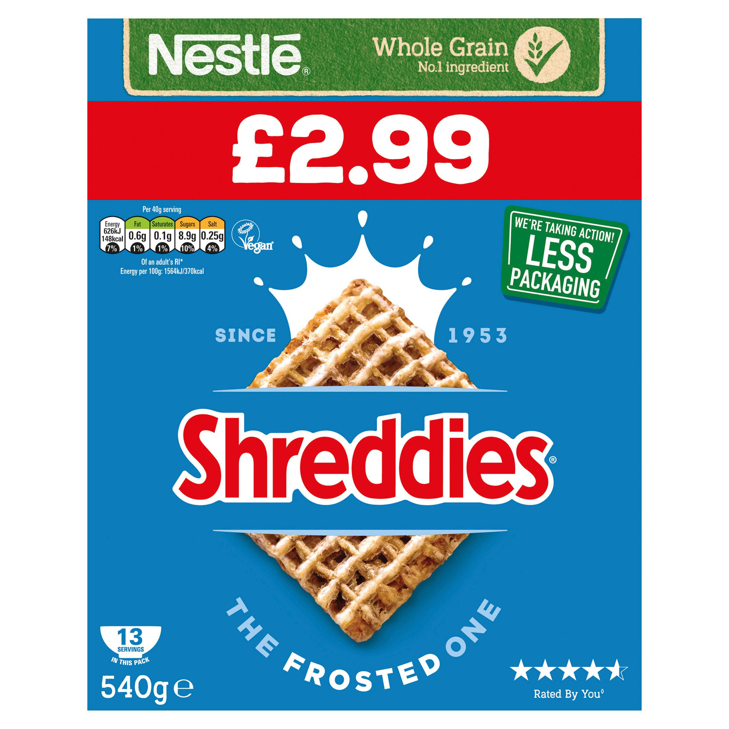 Shreddies The Frosted One 540g Everyday & Family Cereal Iceland Foods