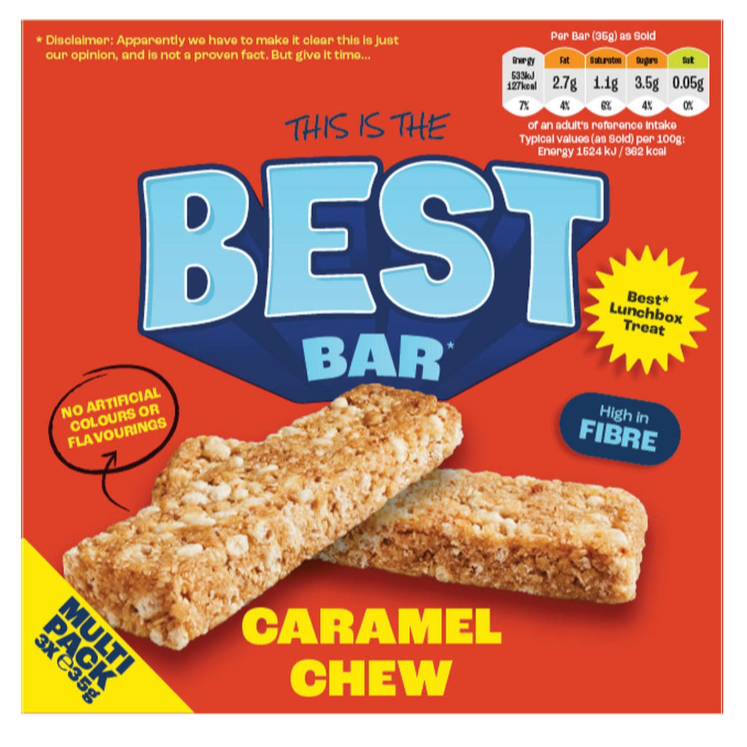 Best Bar Caramel Chew Multi Pack 105g, folic acid free
