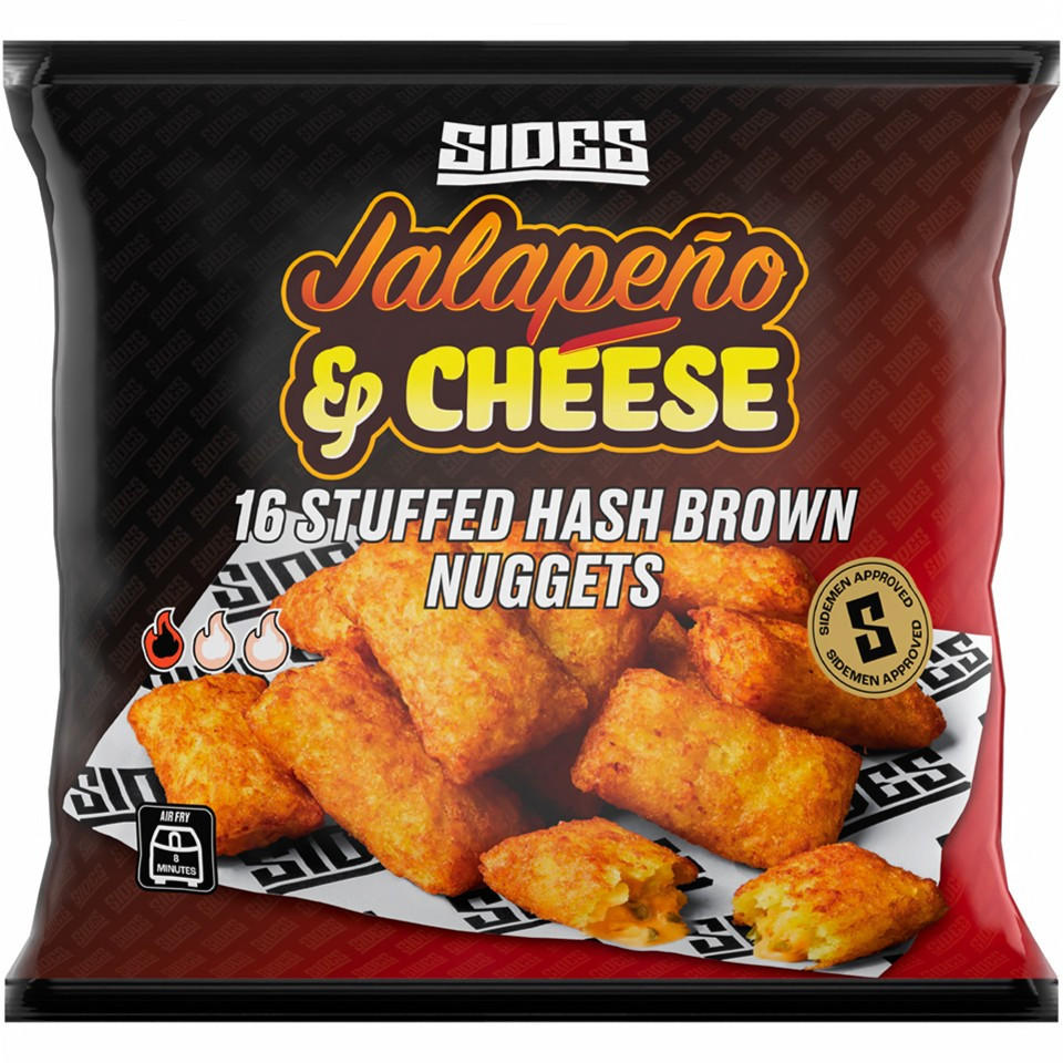 Sides Jalapeño and Cheese 16 (Approx.) Stuffed Hash Brown Nuggets 400g