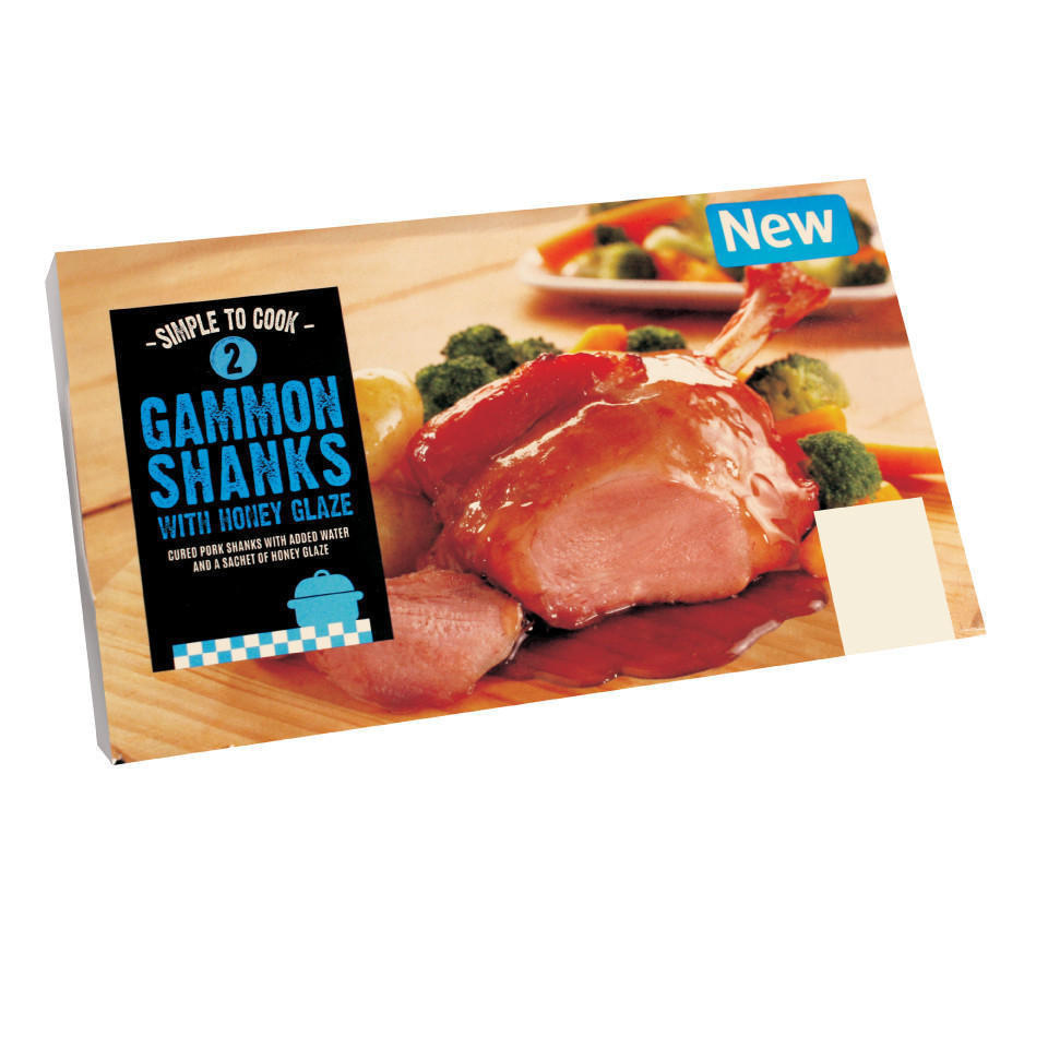 Simple To Cook 2 Gammon Shanks with Honey Glaze 700g Pork & Gammon