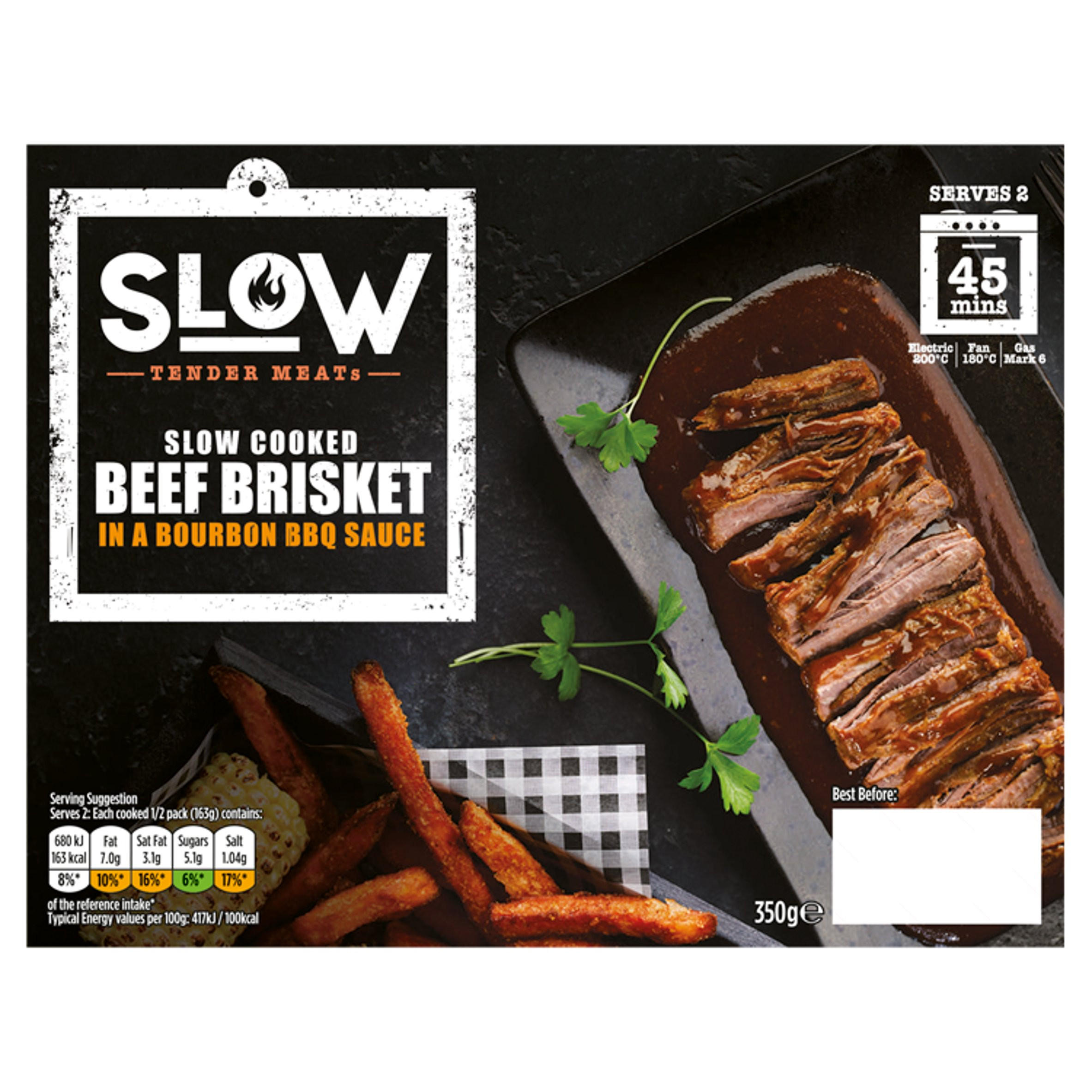 Slow Tender Meats Slow Cooked Beef Brisket in a Bourbon BBQ Sauce 350g ...