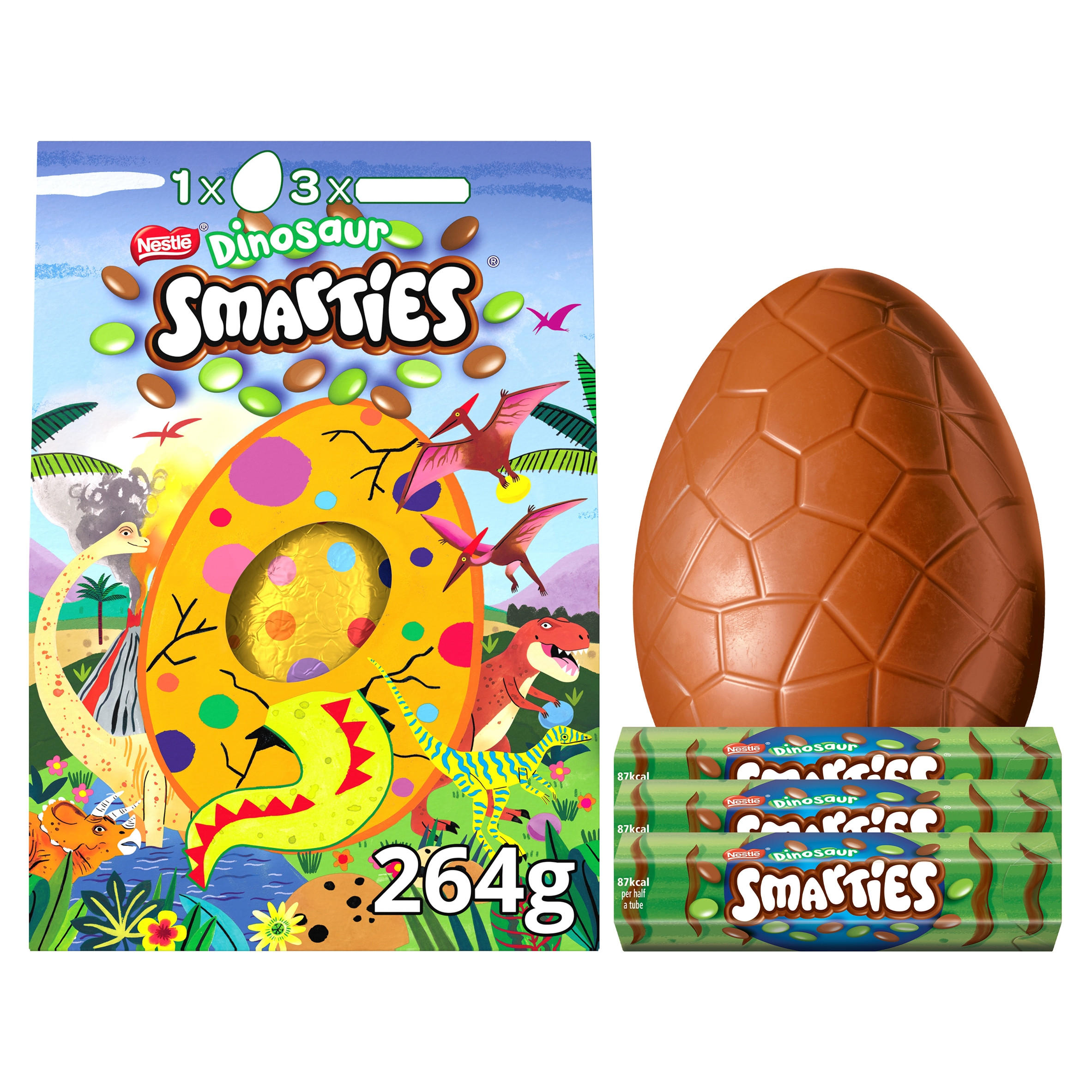 Smarties Dinosaur Milk Chocolate Giant Easter Egg 264g Easter Eggs Iceland Foods