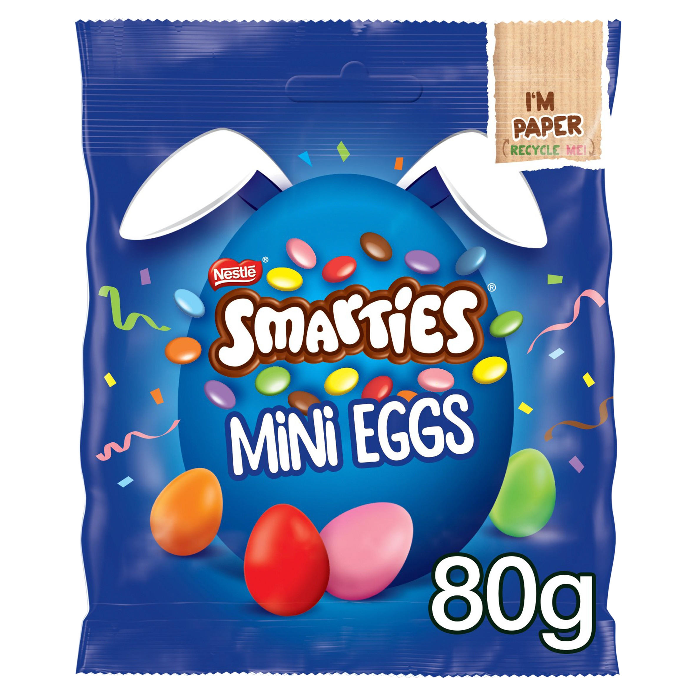 Smarties Milk Chocolate Mini Eggs Sharing Bag 80g Sharing Bags And Tubs Iceland Foods