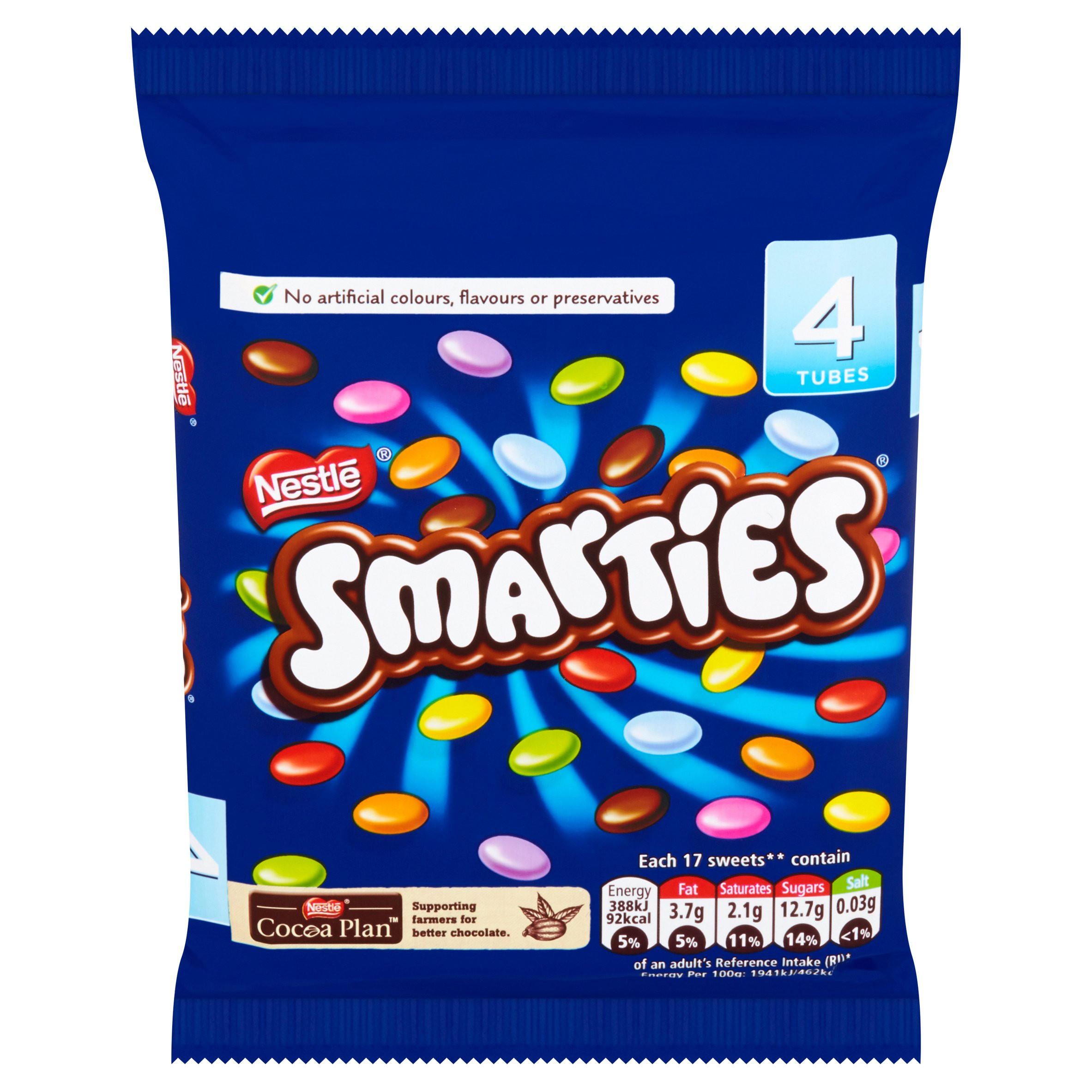 Smarties Milk Chocolate Tube Multipack 38g 4 pack | Multipacks