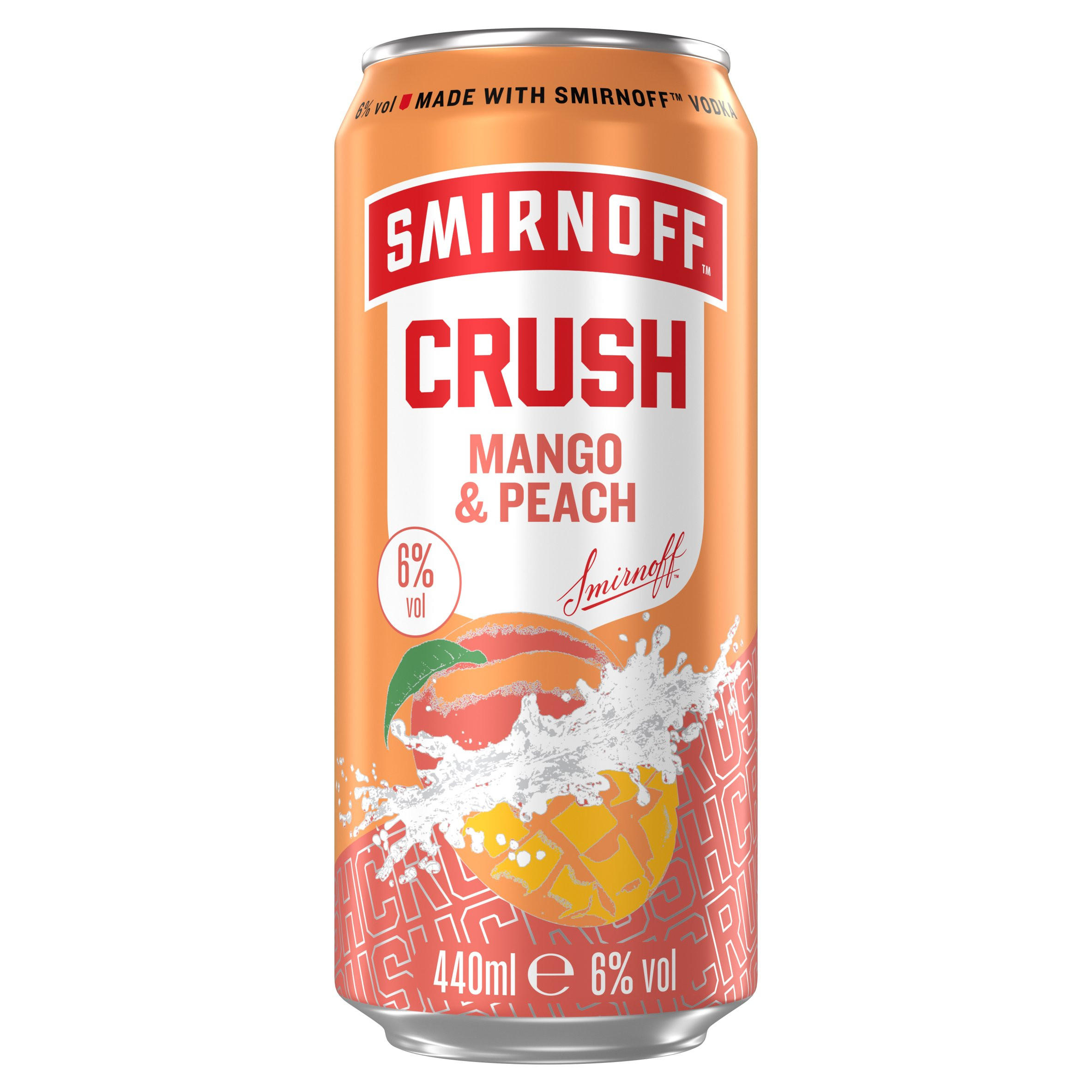SMIRNOFF CRUSH MANGO AND PEACH CAN 440ML