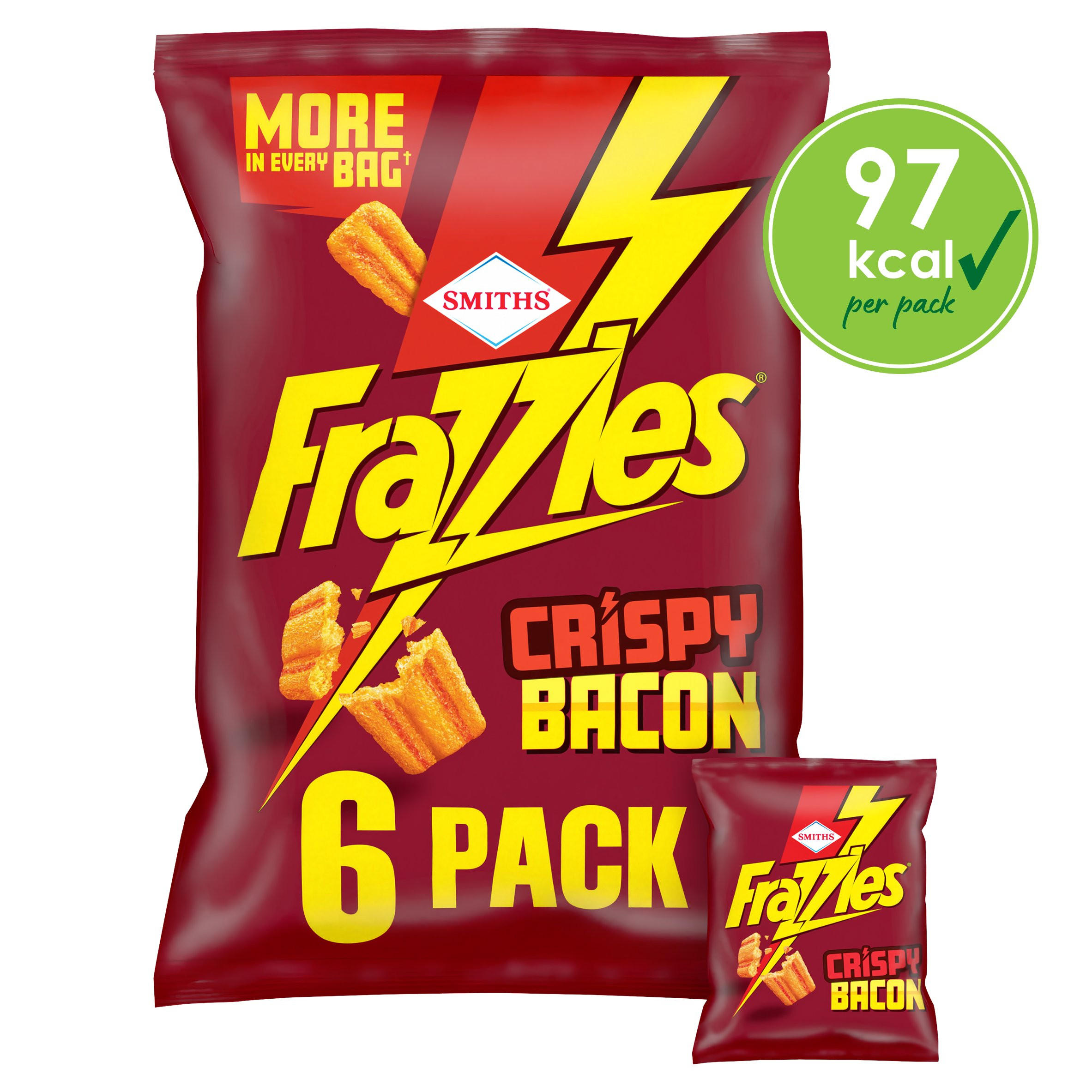 Smiths Frazzles Bacon Crisps Multipack 6 x 20g