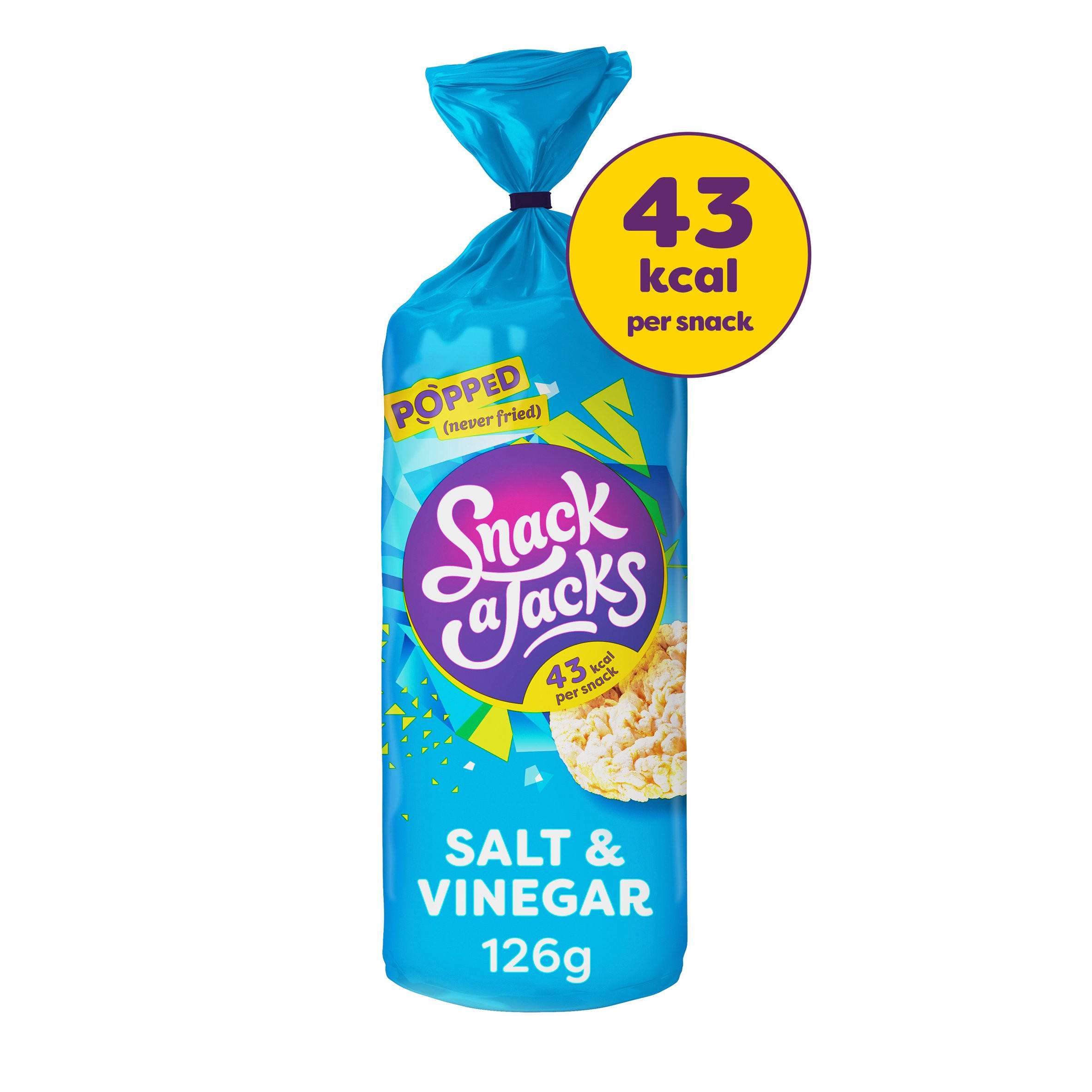 Snack a Jacks Salt & Vinegar Sharing Rice Cakes 126g Multipack Crisps