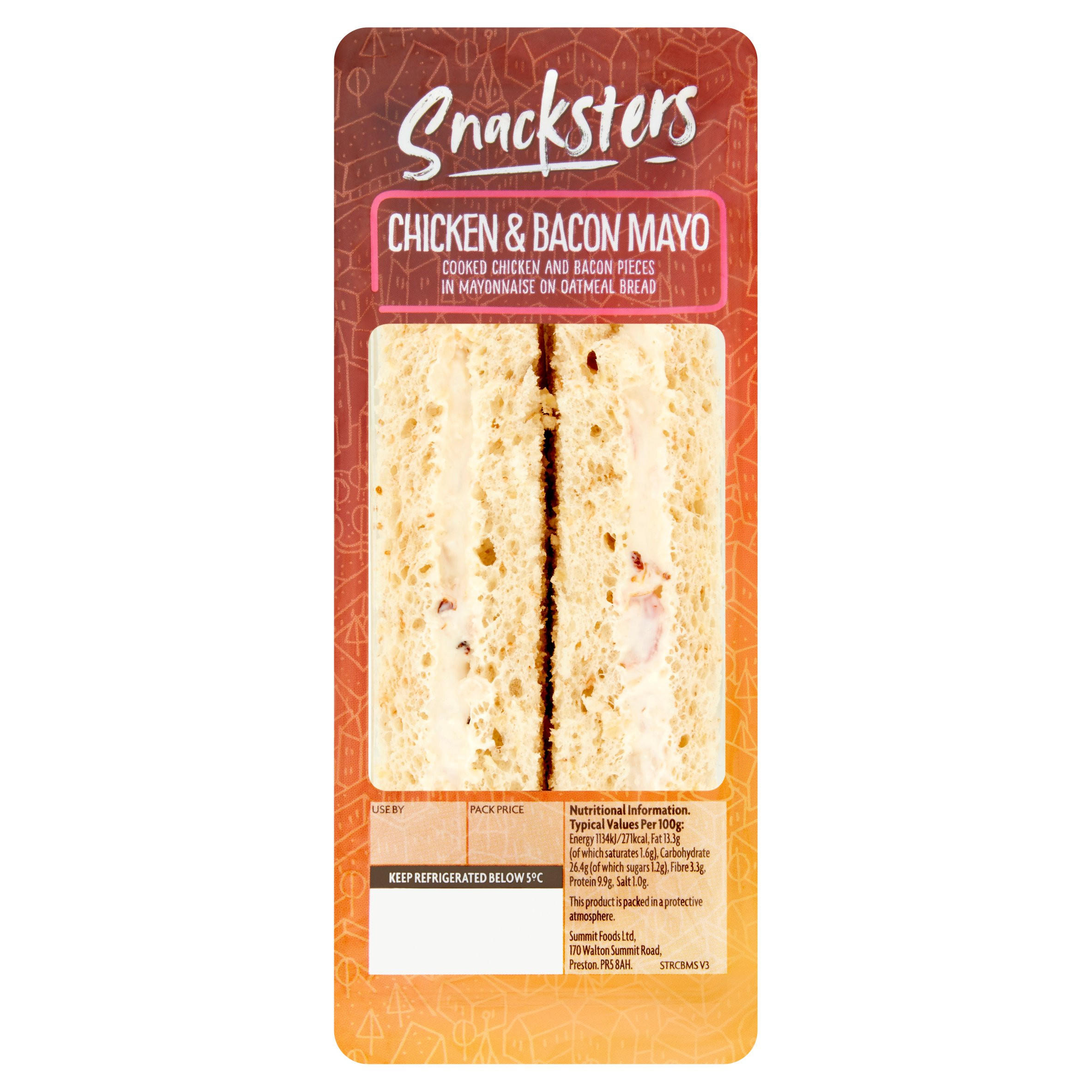 Snacksters Chicken & Bacon Mayo Chilled Ready Meals & Snacks Iceland Foods