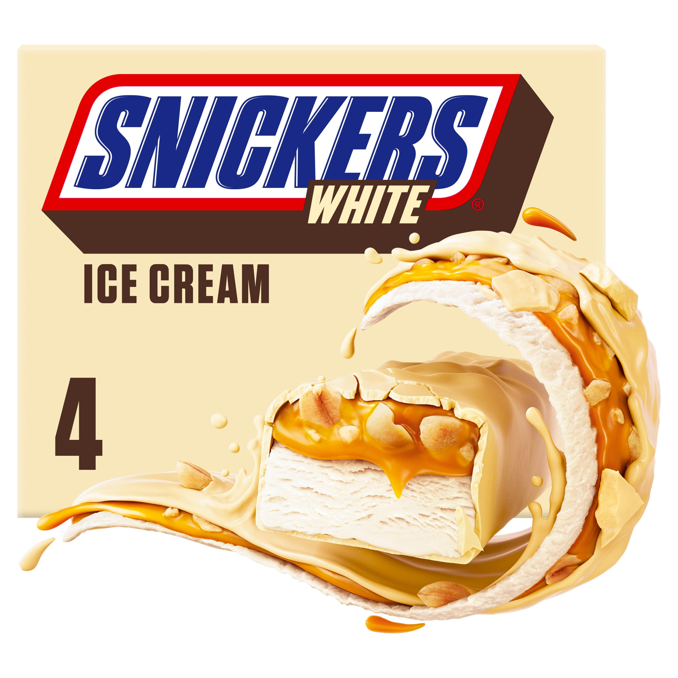Snickers White Ice Cream Bars 4x40.8g