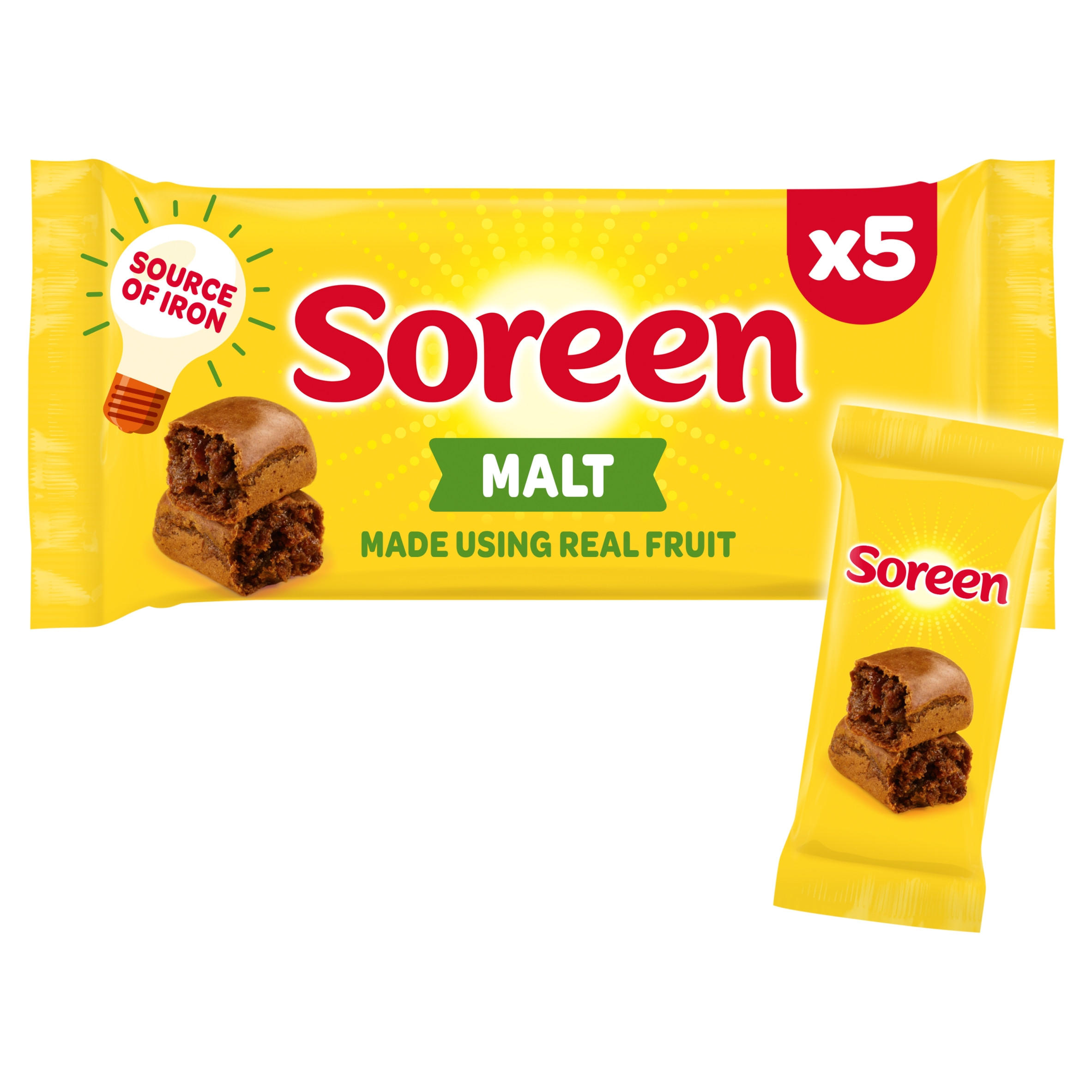 Soreen Strawberry Lunchbox Loaves Snack Bars 5 x 30g